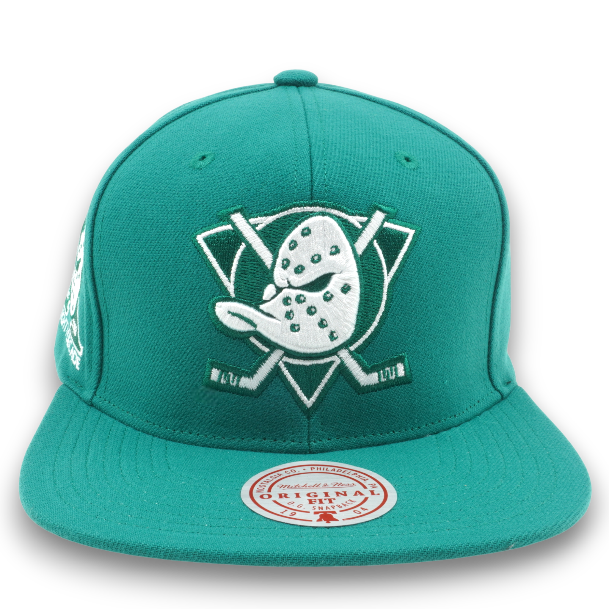 MENS MITCHELL & NESS NHL BACK TO BASICS SNAPBACK VNTG DUCKS - TEAL