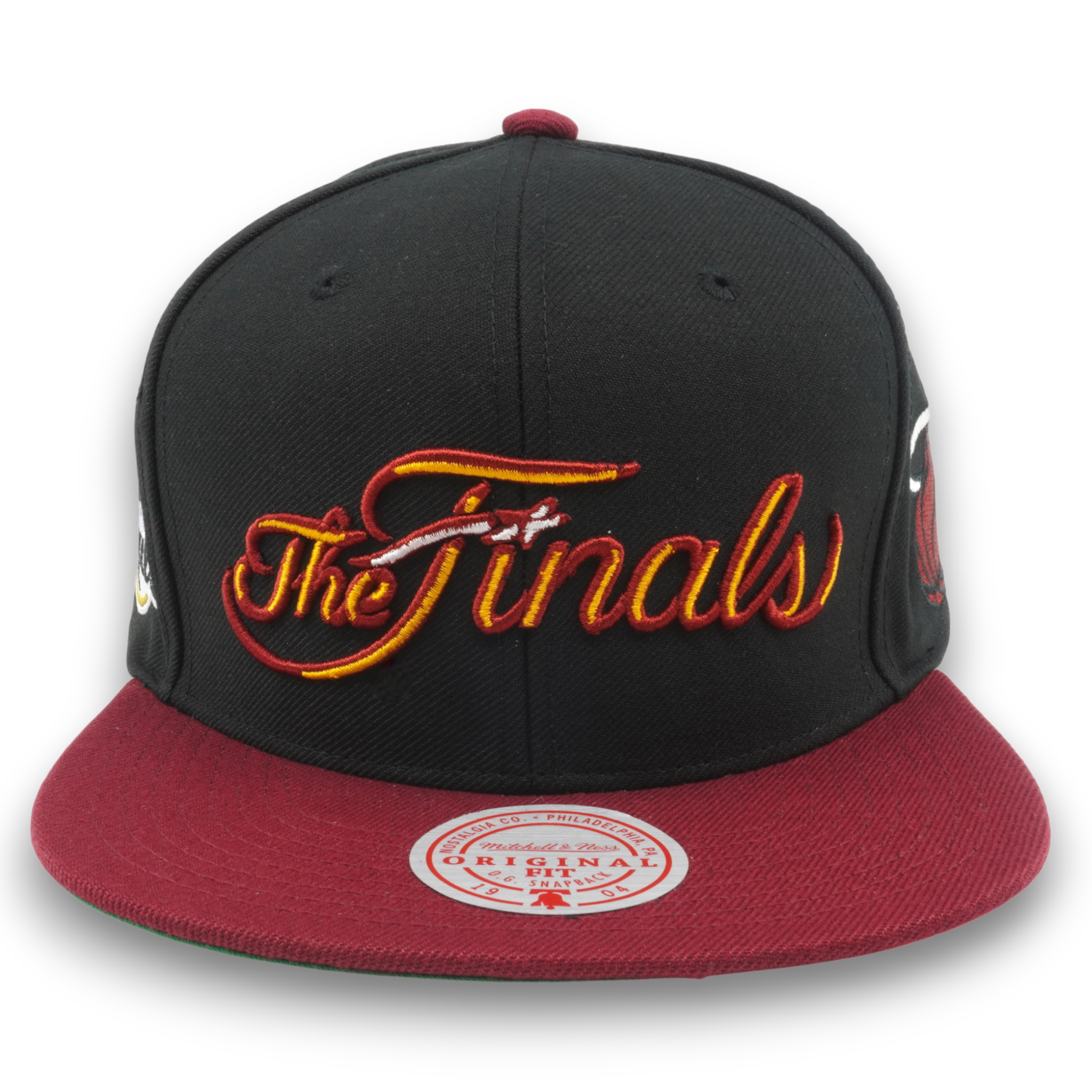 MENS MITCHELL & NESS NBA THE FINALS SNAPBACK HEAT - BLACK-RED