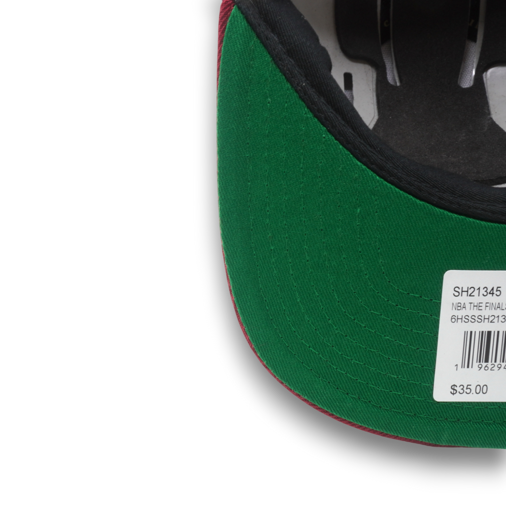MENS MITCHELL & NESS NBA THE FINALS SNAPBACK HEAT - BLACK-RED