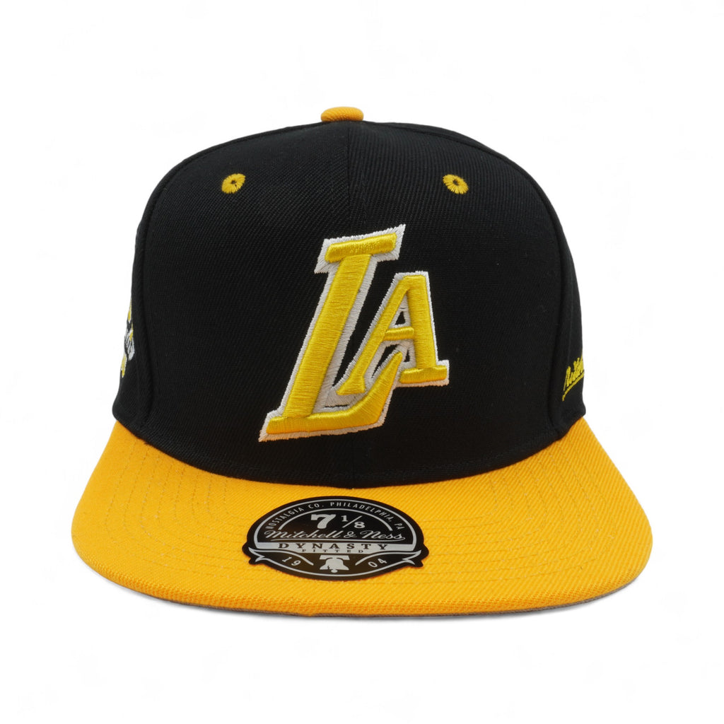 Mens MITCHELL & NESS NBA YELLOW TOE FITTED HWC LAKERS