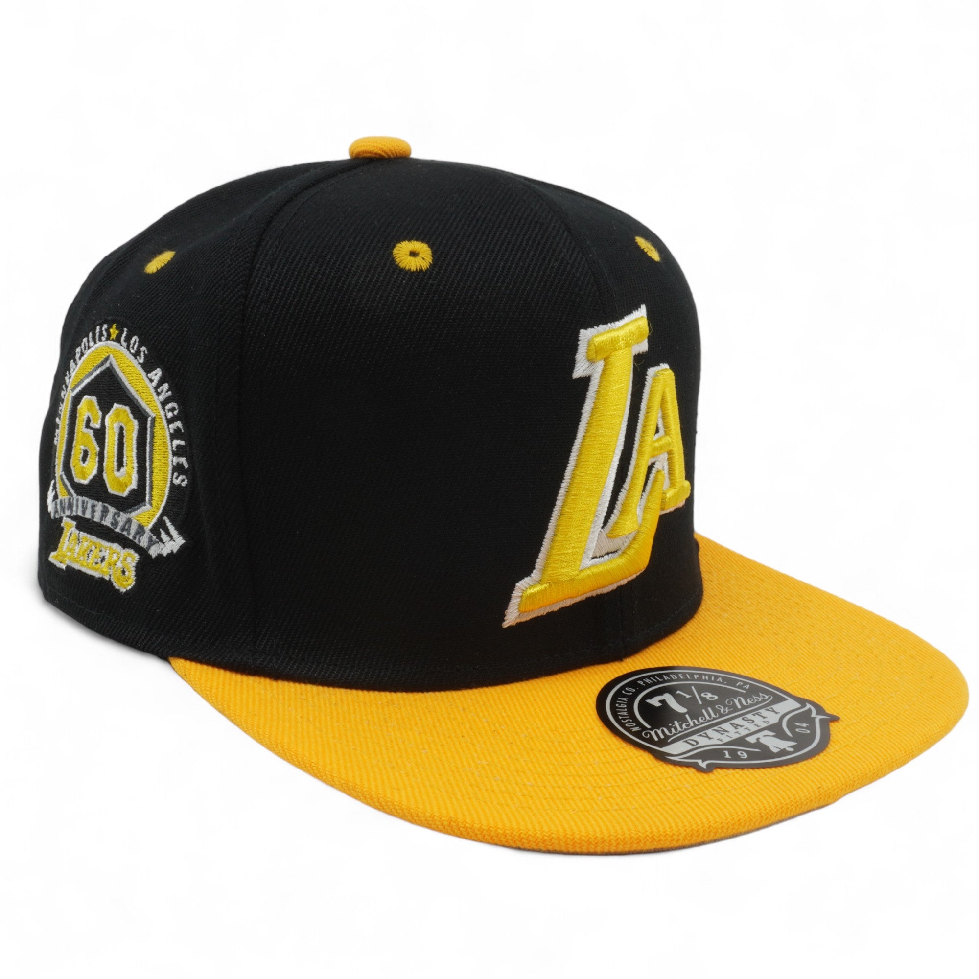 Mens MITCHELL & NESS NBA YELLOW TOE FITTED HWC LAKERS