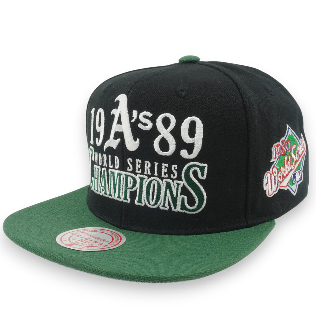 MENS MITCHELL & NESS MLB WORLD SERIES CHAMPIONS SNAPBACK COOP ATHLETICS - BLACK