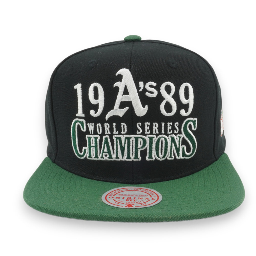 MENS MITCHELL & NESS MLB WORLD SERIES CHAMPIONS SNAPBACK COOP ATHLETICS - BLACK