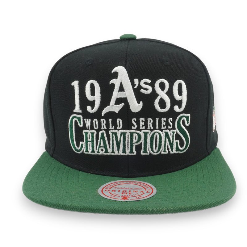 MENS MITCHELL & NESS MLB WORLD SERIES CHAMPIONS SNAPBACK COOP ATHLETICS - BLACK