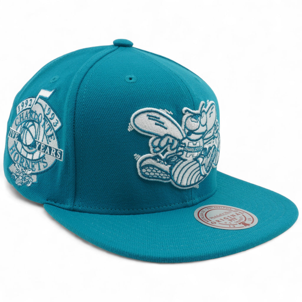 Mens MITCHELL & NESS NBA BACK TO BASICS SNAPBACK HWC HORNETS