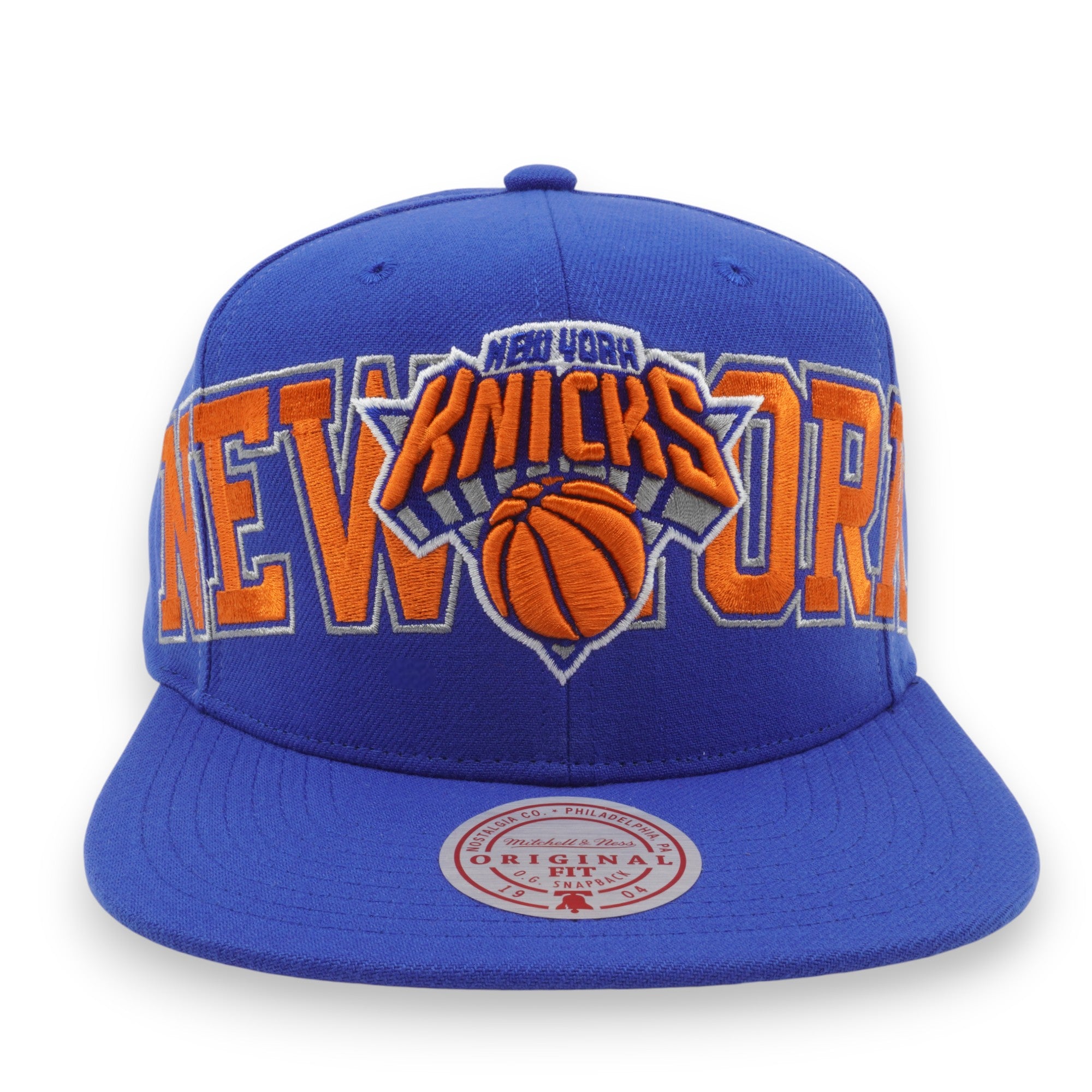 MENS MITCHELL & NESS NBA FULL FRONTAL SNAPBACK KNICKS - BLUE