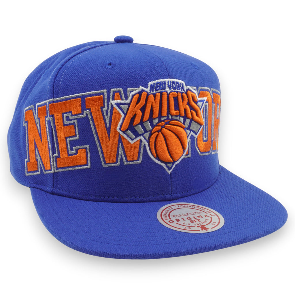 MENS MITCHELL & NESS NBA FULL FRONTAL SNAPBACK KNICKS - BLUE