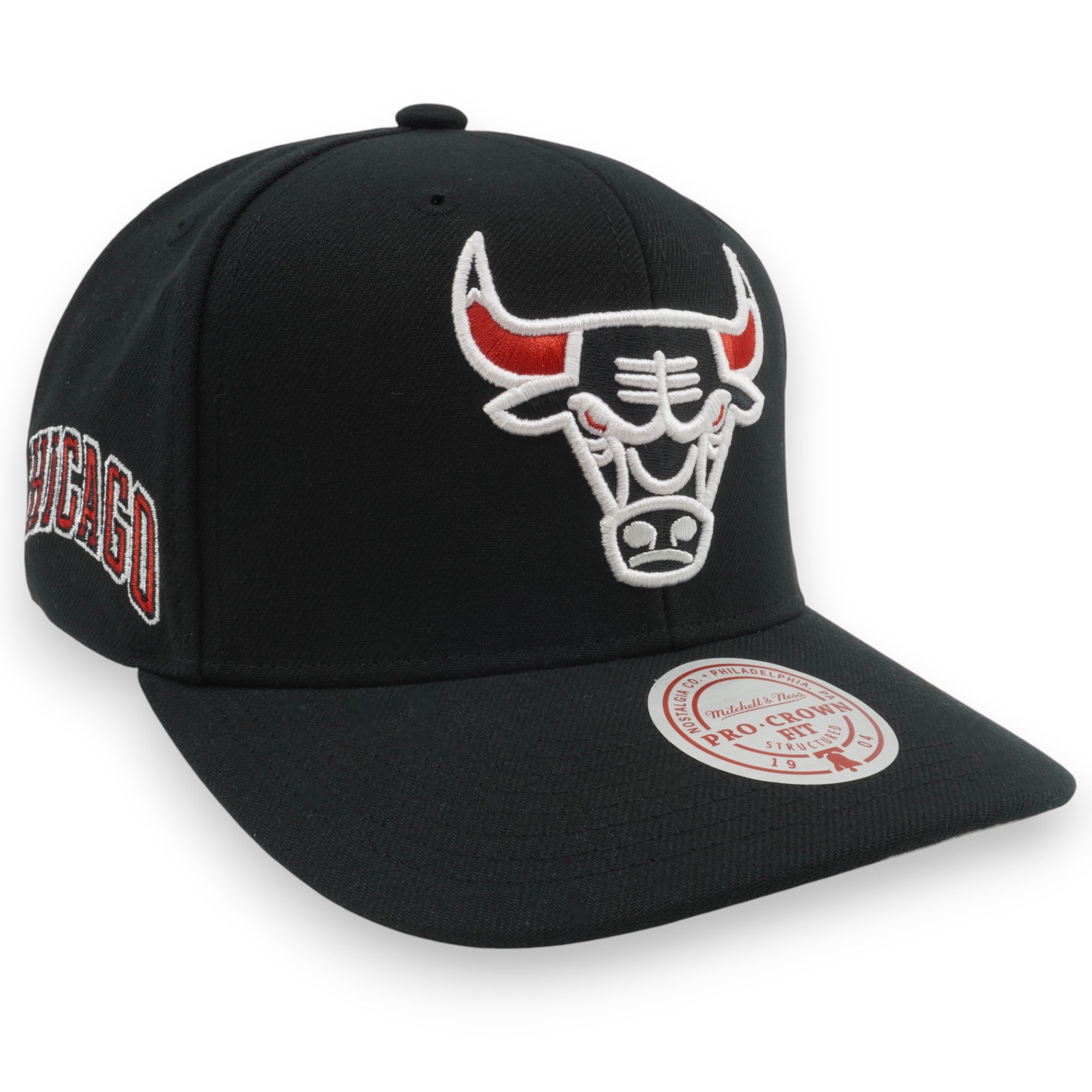 MENS MITCHELL & NESS NBA TEAM FLIP PRO SNAPBACK BULLS - BLACK