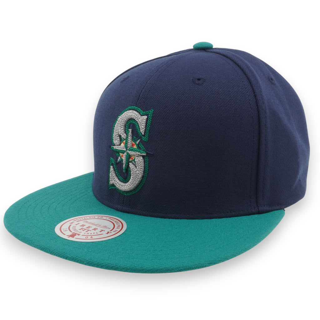 MENS MITCHELL & NESS MLB JUMP OFF SNAPBACK MARINERS - NAVY