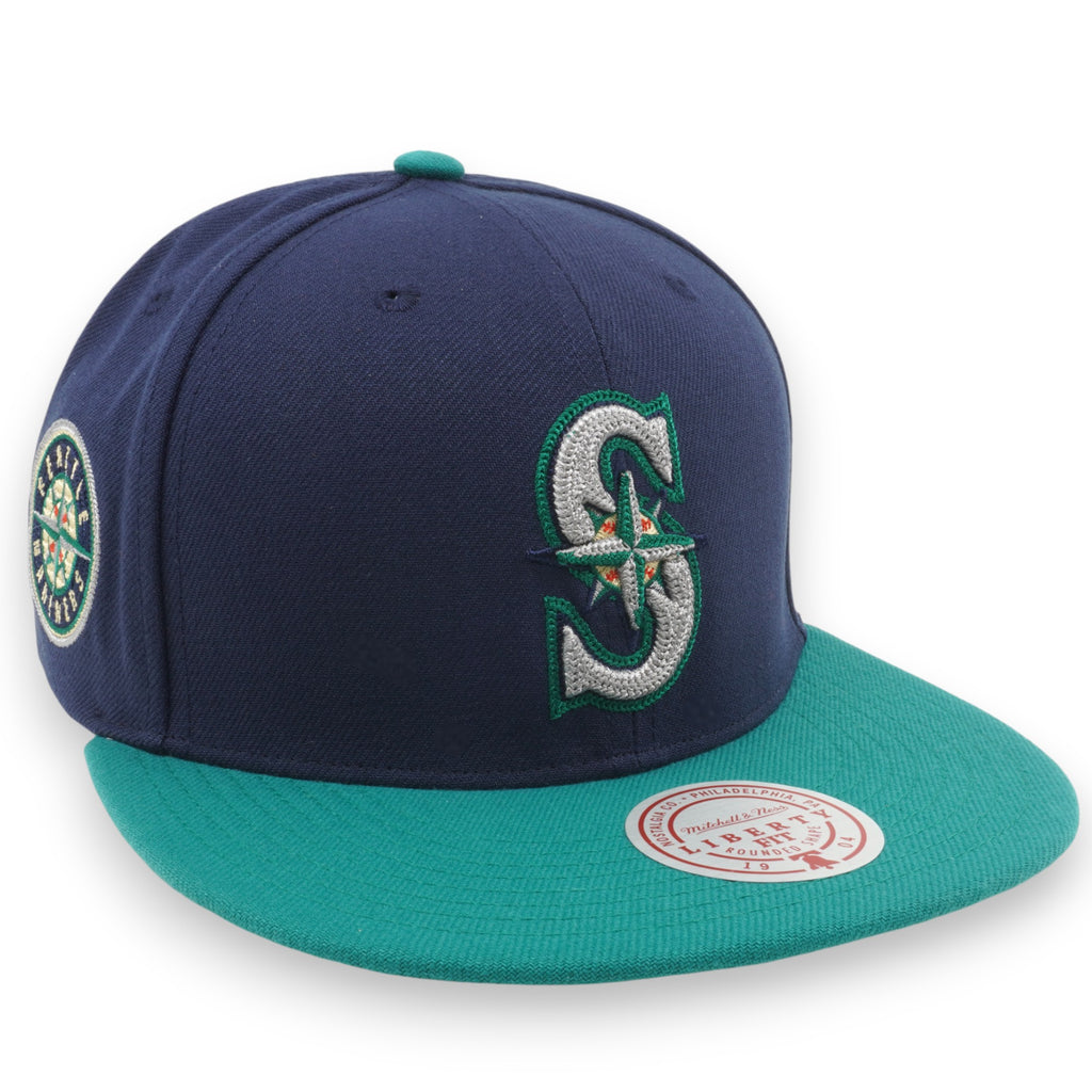 MENS MITCHELL & NESS MLB JUMP OFF SNAPBACK MARINERS - NAVY