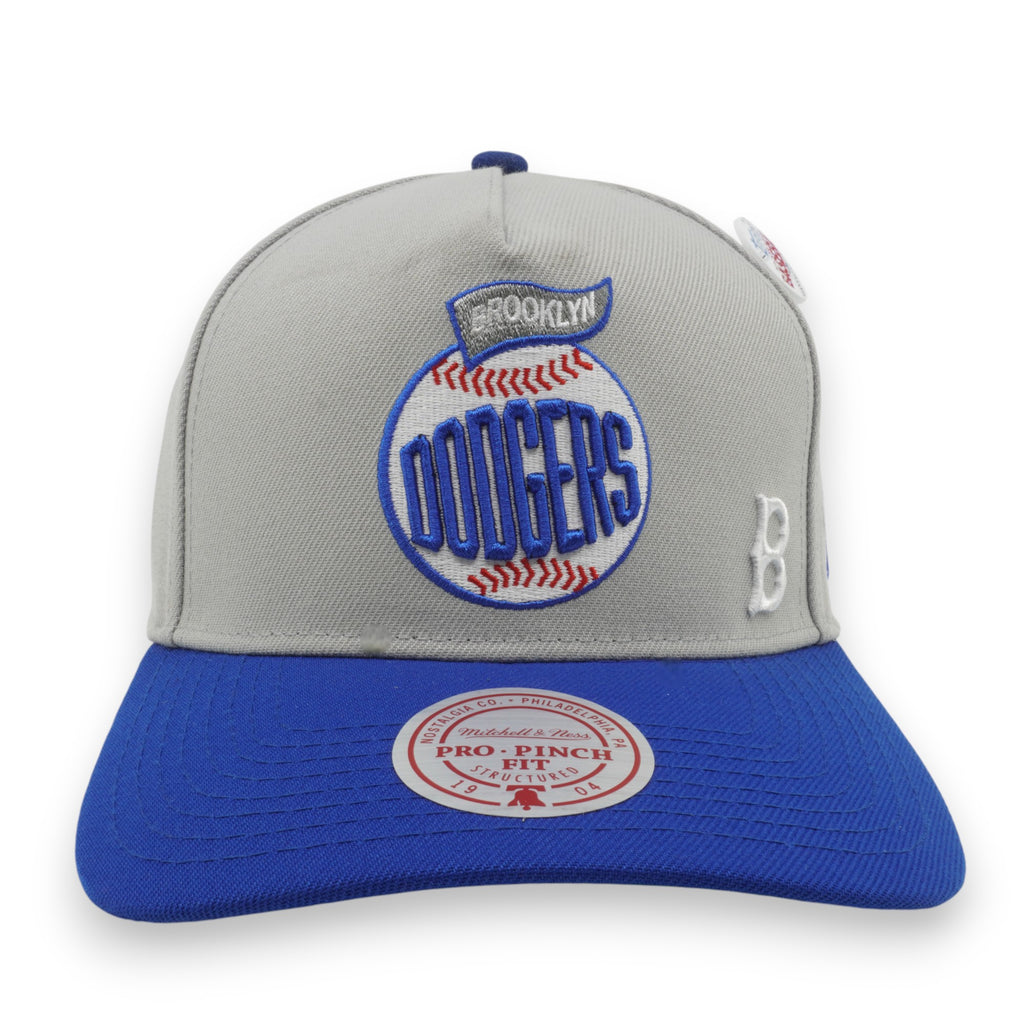MENS MITCHELL & NESS MLB TEAM BALL PRO SNAPBACK COOP DODGERS - GREY