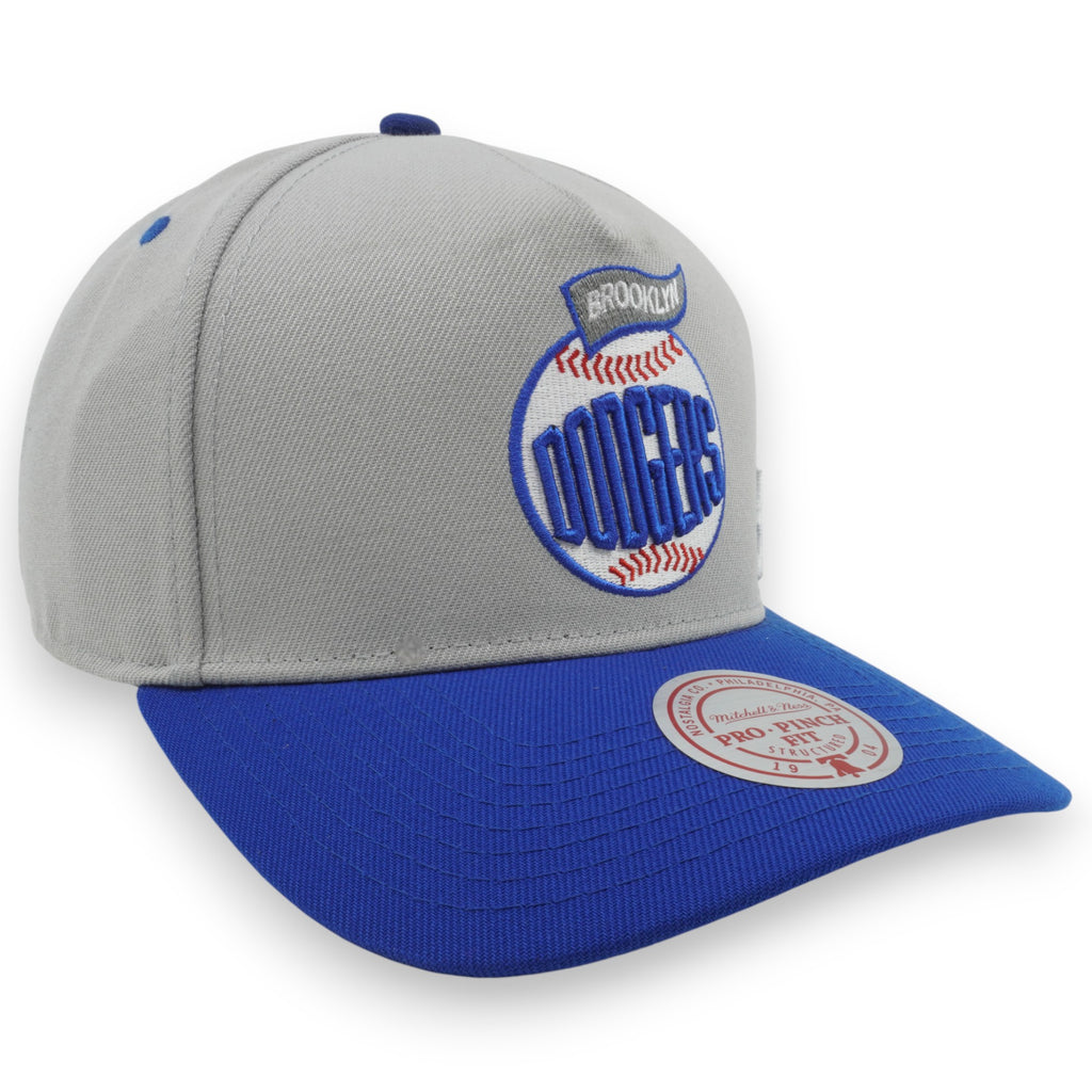 MENS MITCHELL & NESS MLB TEAM BALL PRO SNAPBACK COOP DODGERS - GREY