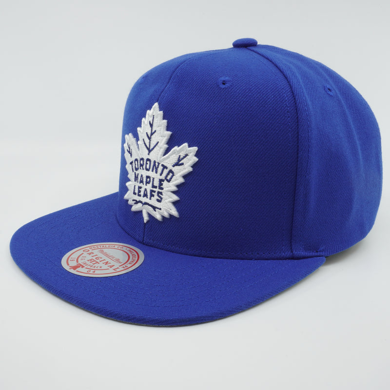 MENS MITCHELL & NESS NHL BACK TO BASICS SNAPBACK MAPLE LEAFS - NAVY