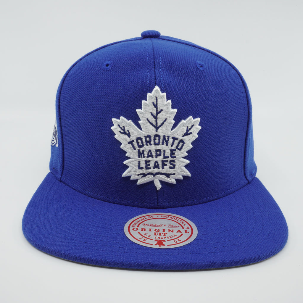 MENS MITCHELL & NESS NHL BACK TO BASICS SNAPBACK MAPLE LEAFS - NAVY