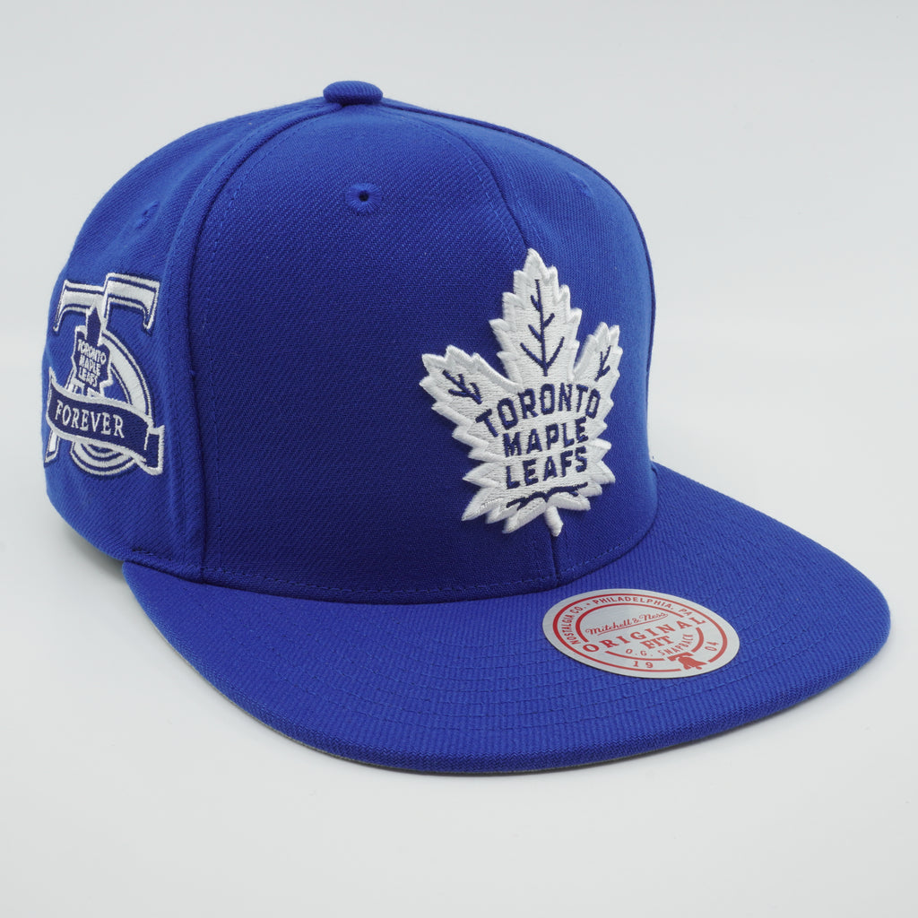 MENS MITCHELL & NESS NHL BACK TO BASICS SNAPBACK MAPLE LEAFS - NAVY