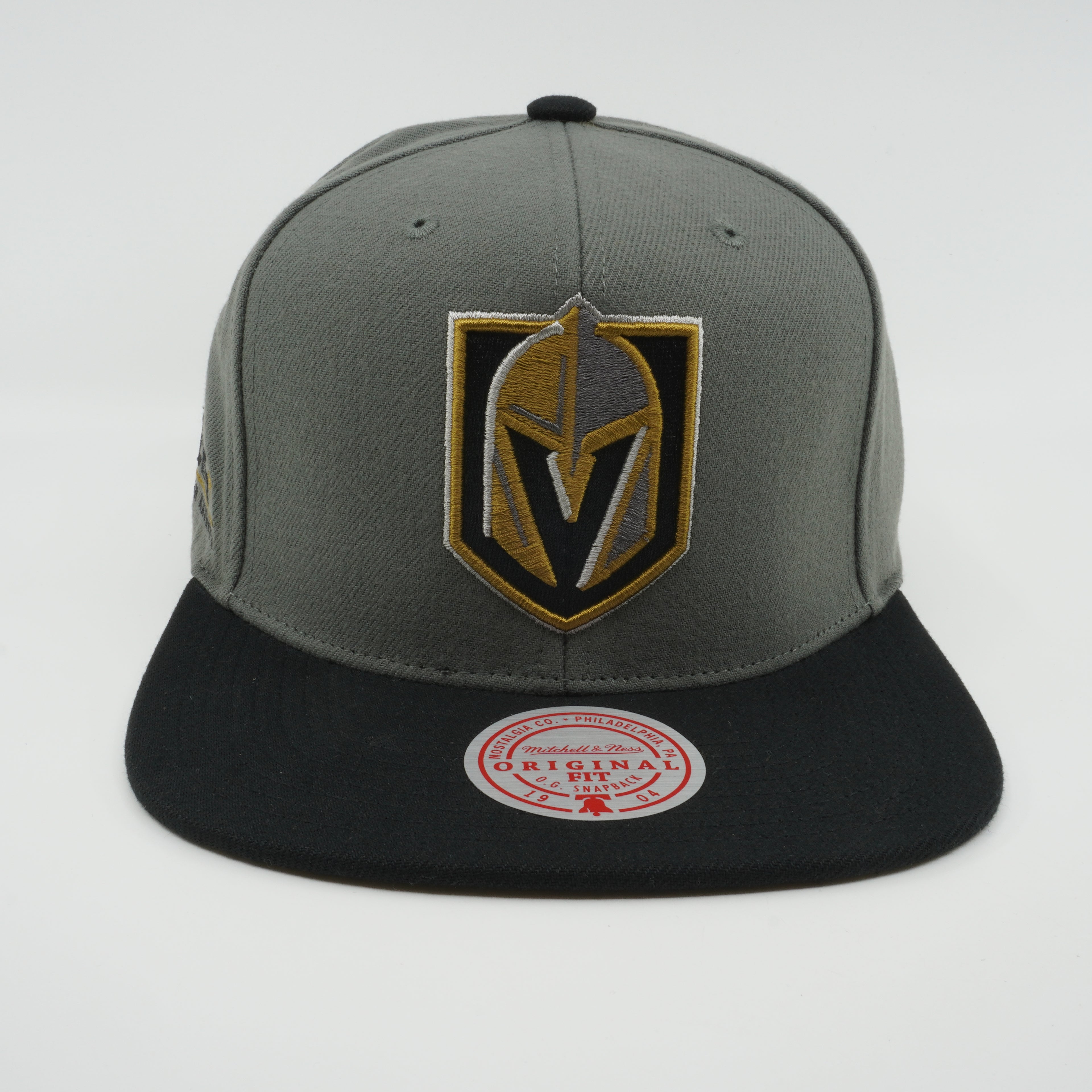 MENS MITCHELL & NESS NHL STORM FRONT SNAPBACK KNIGHTS - GREY