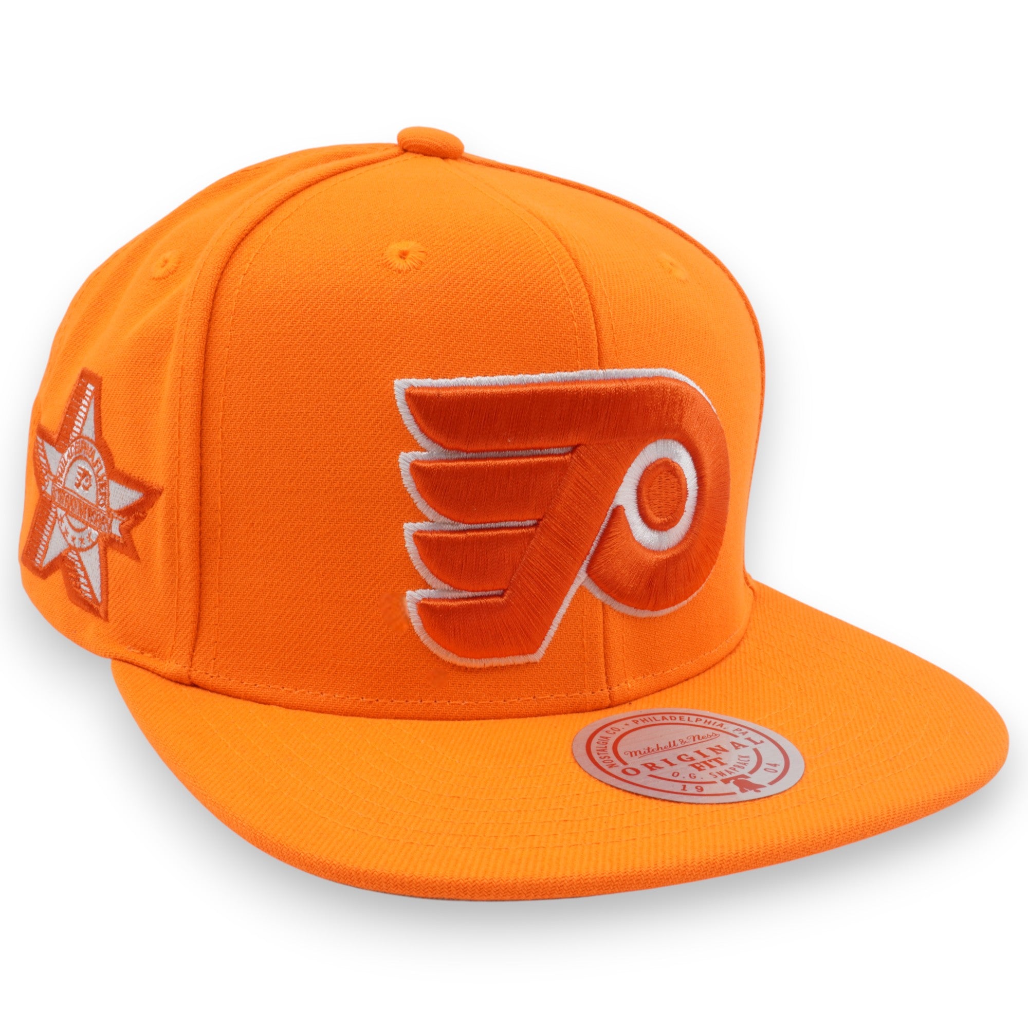 MENS MITCHELL & NESS NHL BACK TO BASICS SNAPBACK FLYERS - ORANGE
