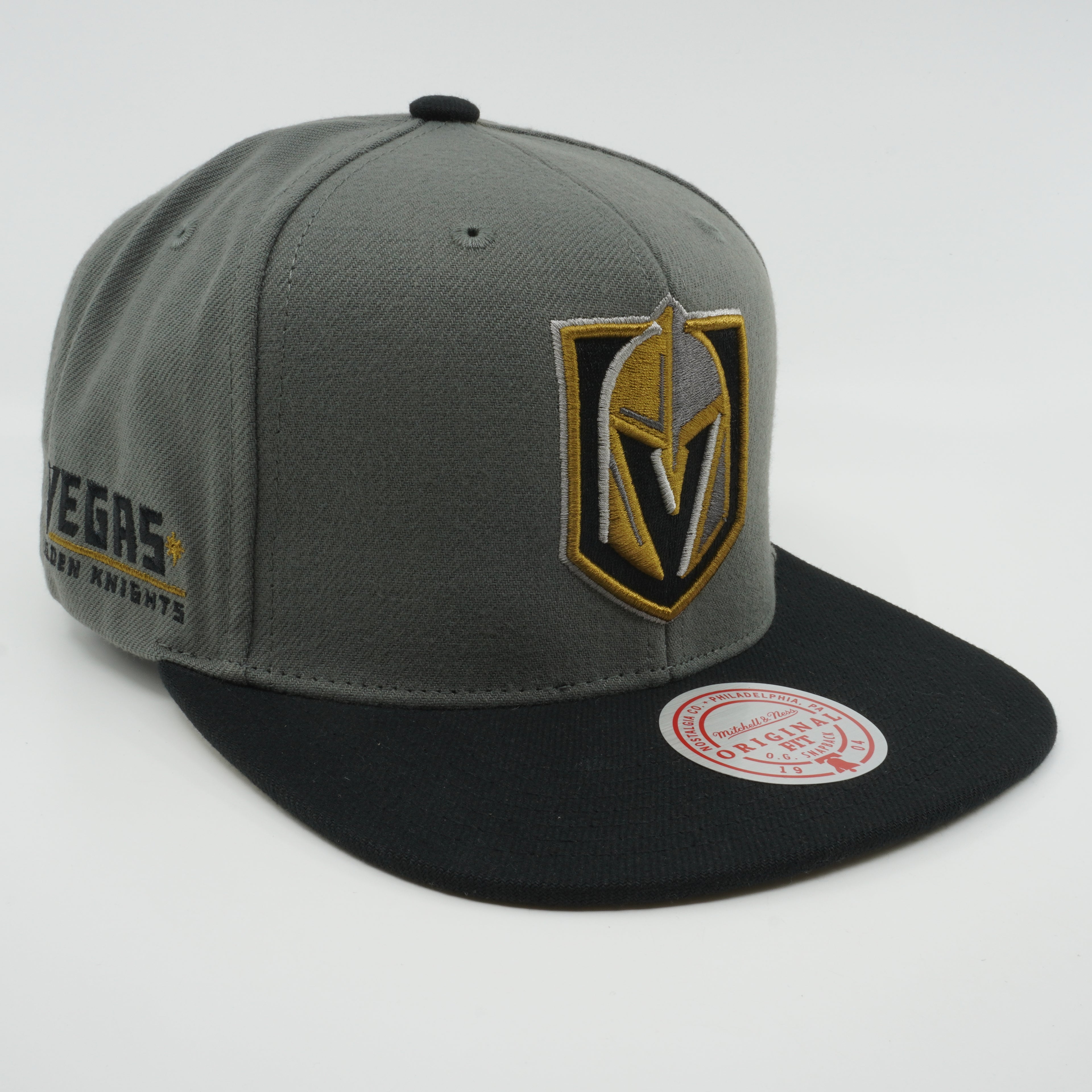 MENS MITCHELL & NESS NHL STORM FRONT SNAPBACK KNIGHTS - GREY