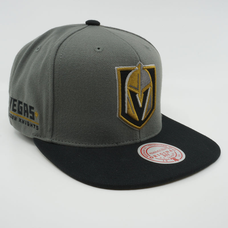 MENS MITCHELL & NESS NHL STORM FRONT SNAPBACK KNIGHTS - GREY