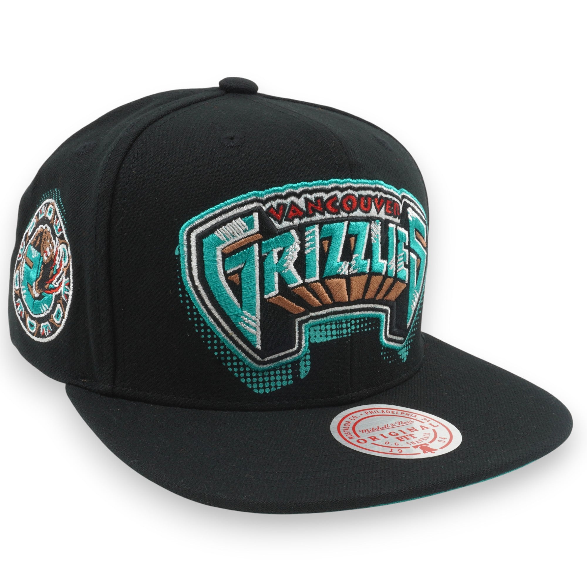 MENS MITCHELL & NESS NBA BIG FACE 7.0 SNAPBACK HWC GRIZZLIES - BLACK