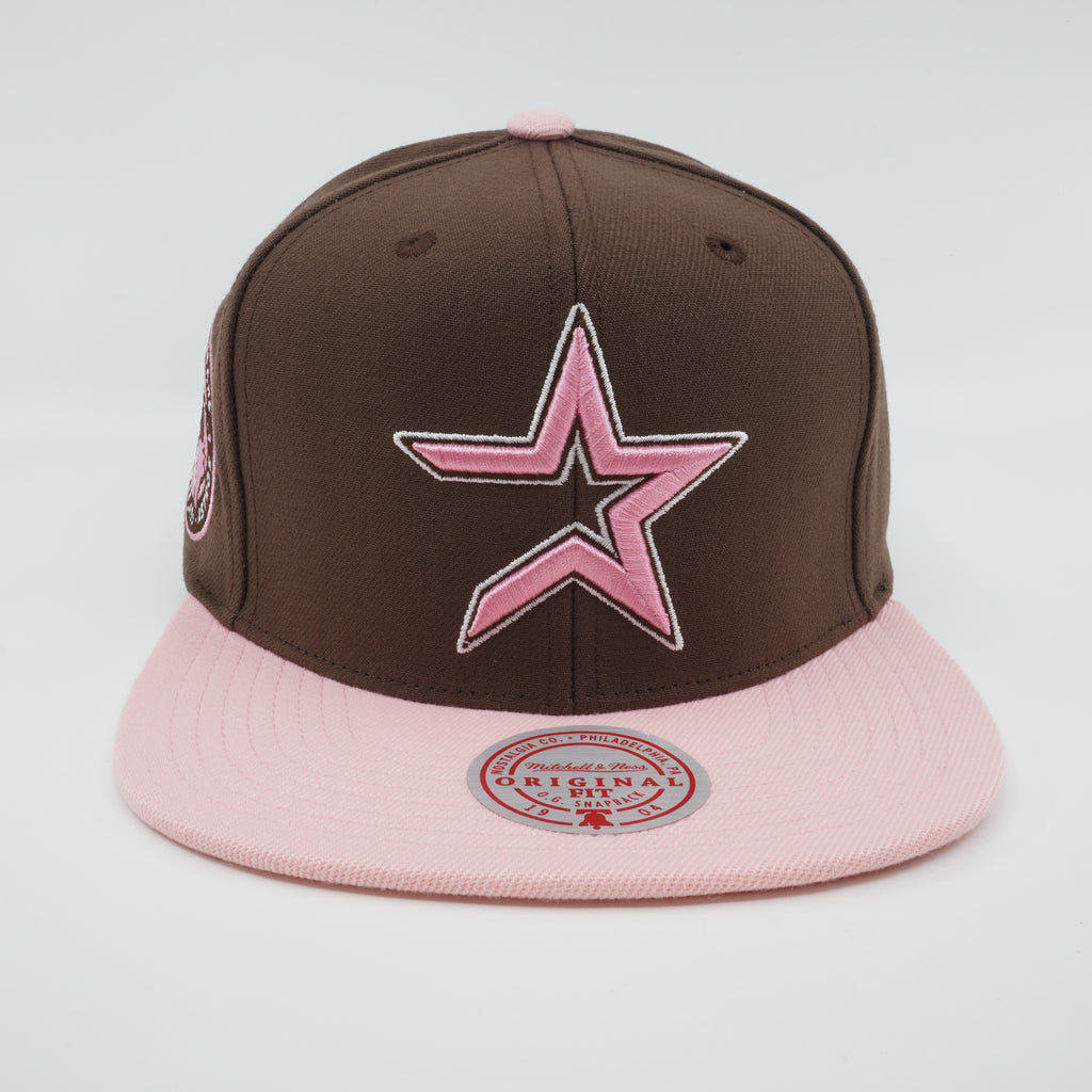 MENS MITCHELL & NESS MLB NEOPOLITAN SNAPBACK COOP ASTROS - BROWN