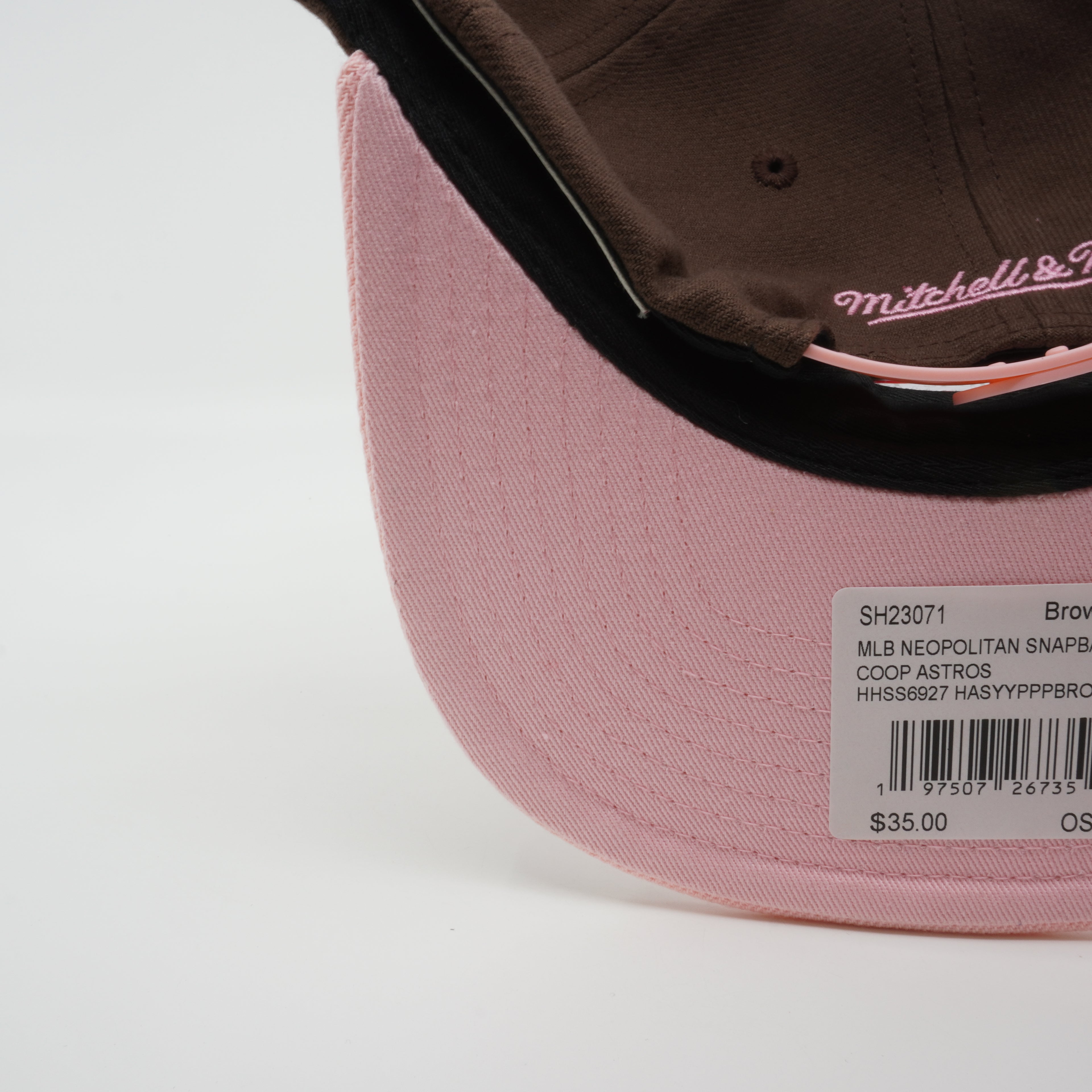 MENS MITCHELL & NESS MLB NEOPOLITAN SNAPBACK COOP ASTROS - BROWN