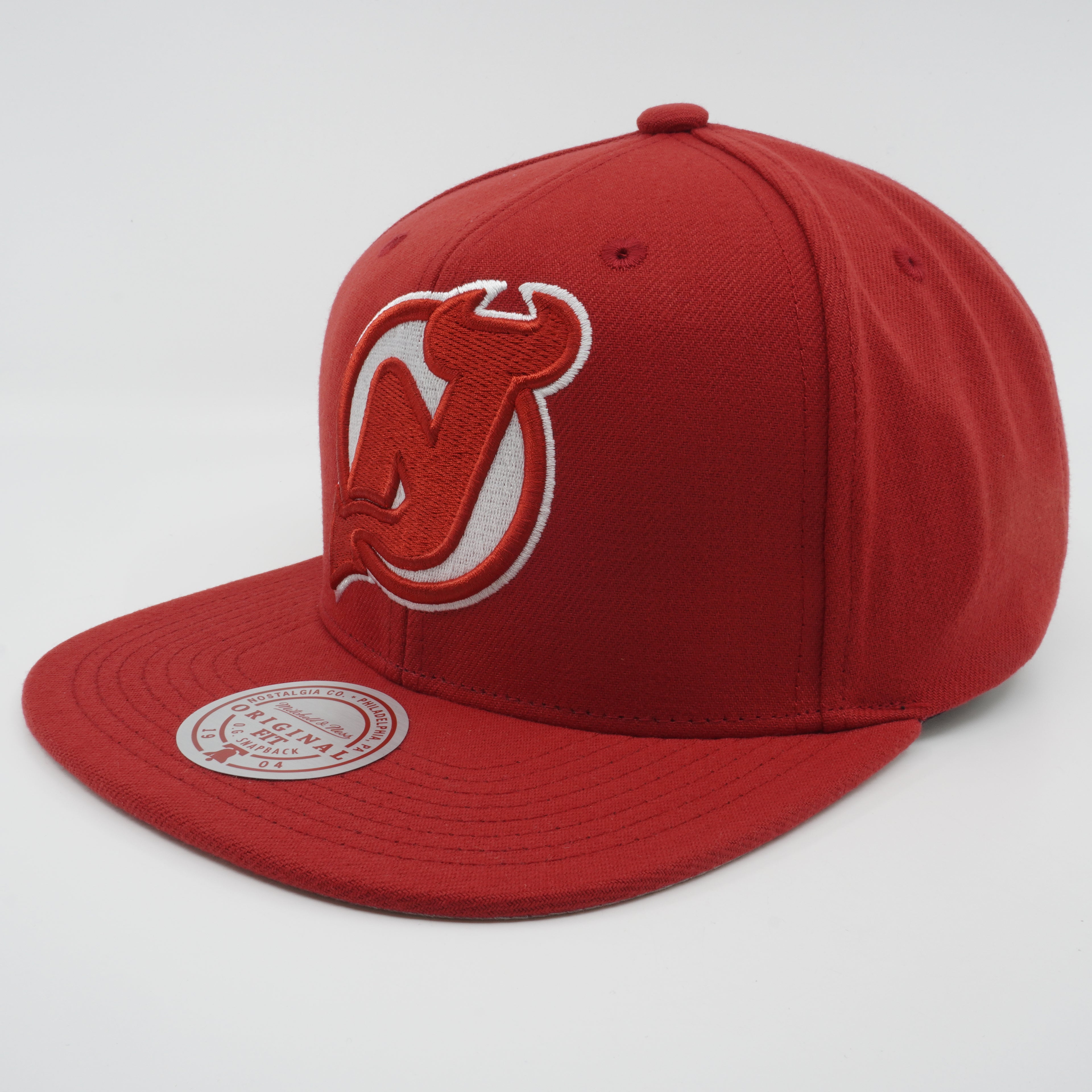 MENS MITCHELL & NESS NHL BACK TO BASICS SNAPBACK DEVILS - RED