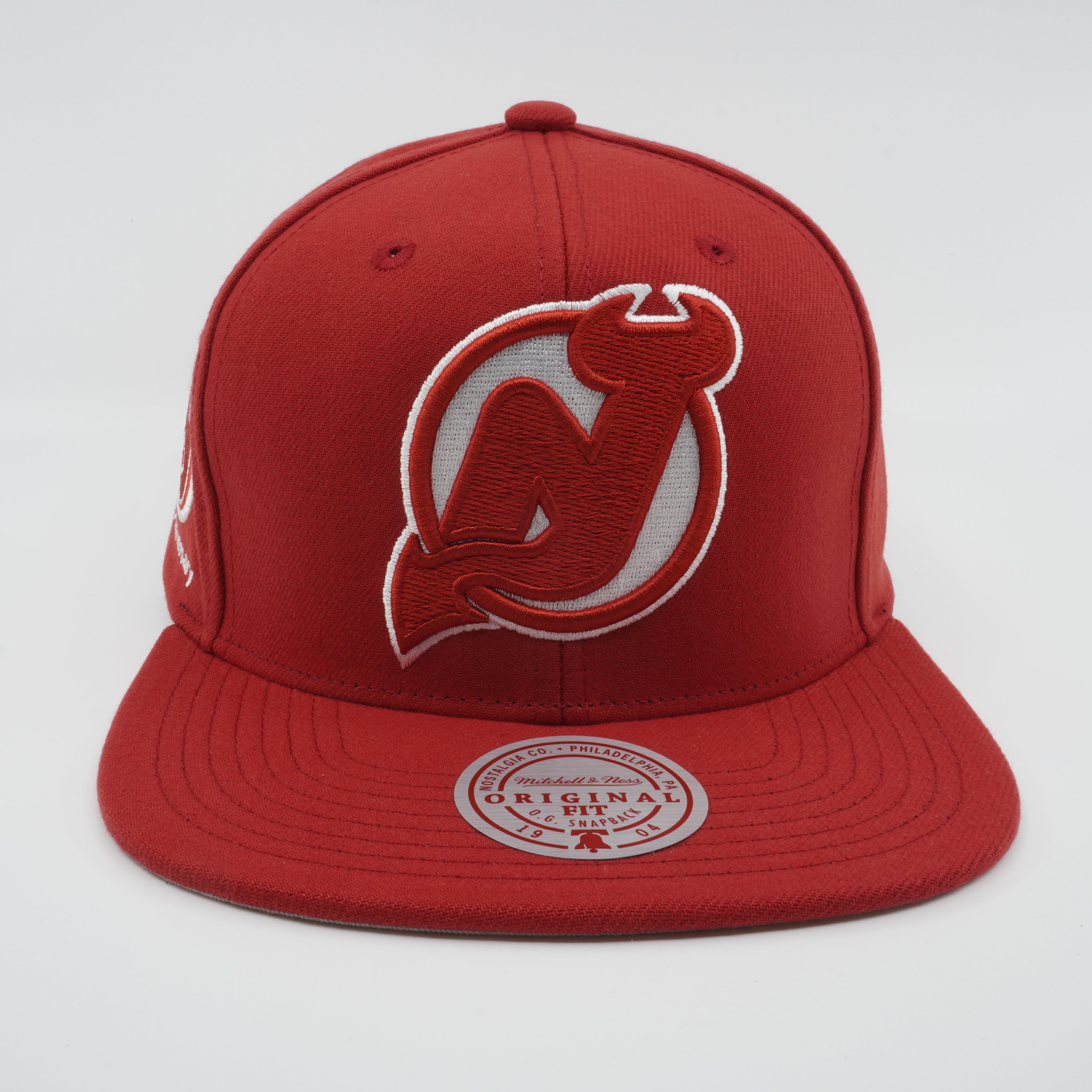 MENS MITCHELL & NESS NHL BACK TO BASICS SNAPBACK DEVILS - RED
