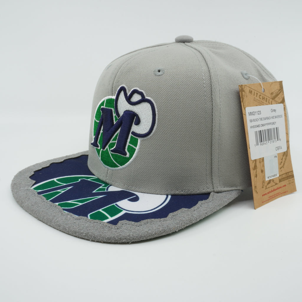MENS MITCHELL & NESS NBA MUNCH TIME SNAPBACK HWC MAVERICKS - GREY