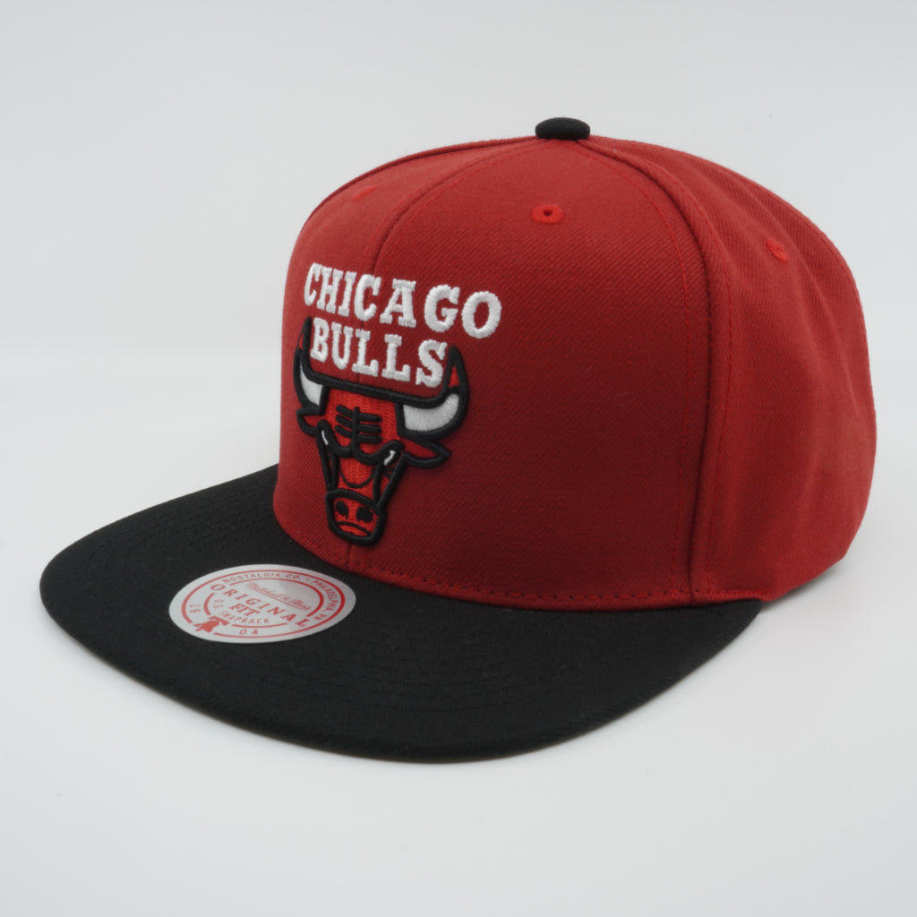 MENS MITCHELL & NESS NBA SIDE CORE 2.0 SNAPBACK BULLS - RED-BLACK