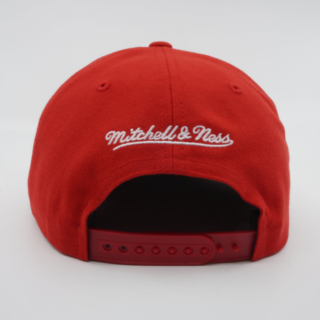 MENS MITCHELL & NESS MLB BACK TO BASICS SNAPBACK BRAVES - RED