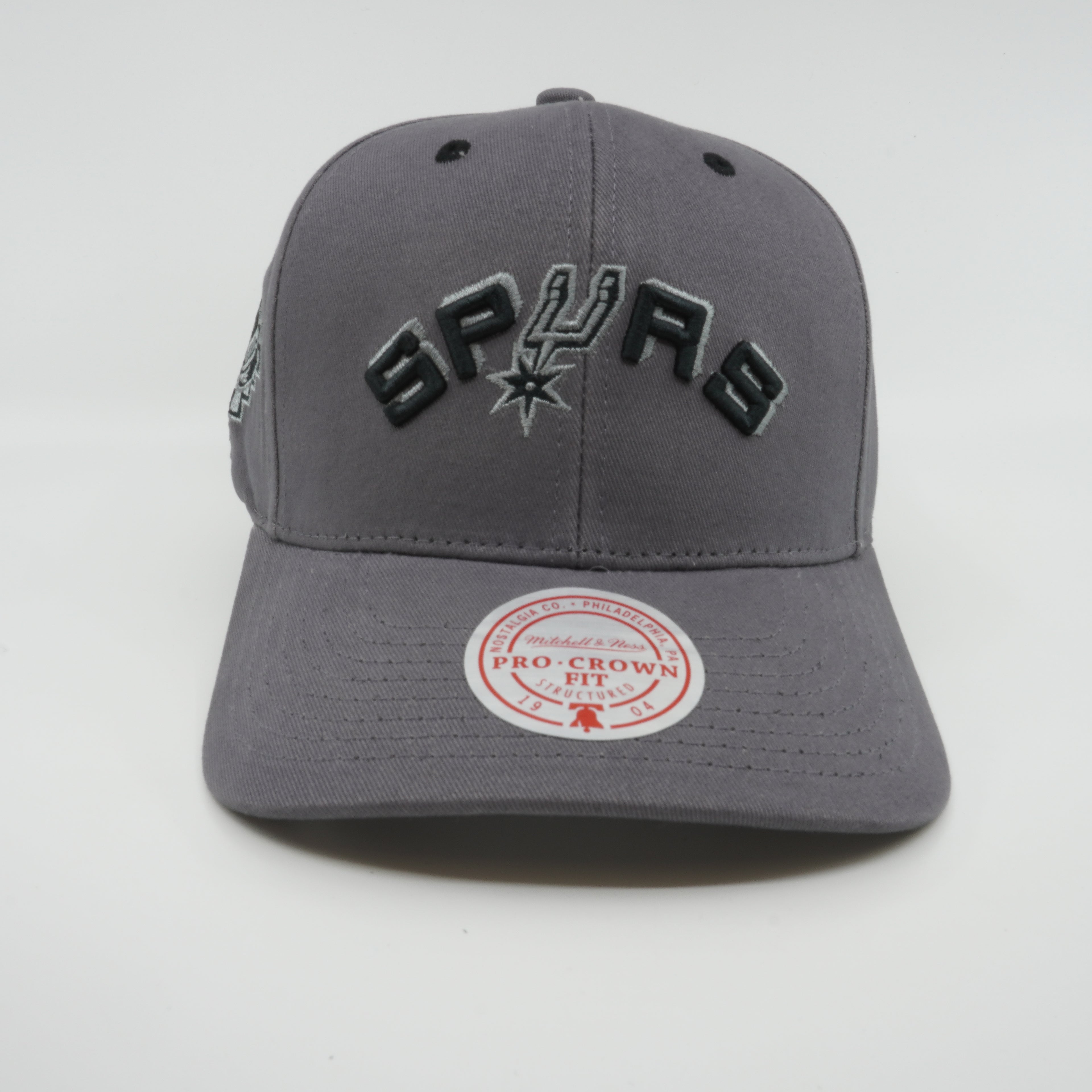 MENS MITCHELL & NESS NBA SPACE KNIT PRO SNAPBACK HWC SPURS - GREY