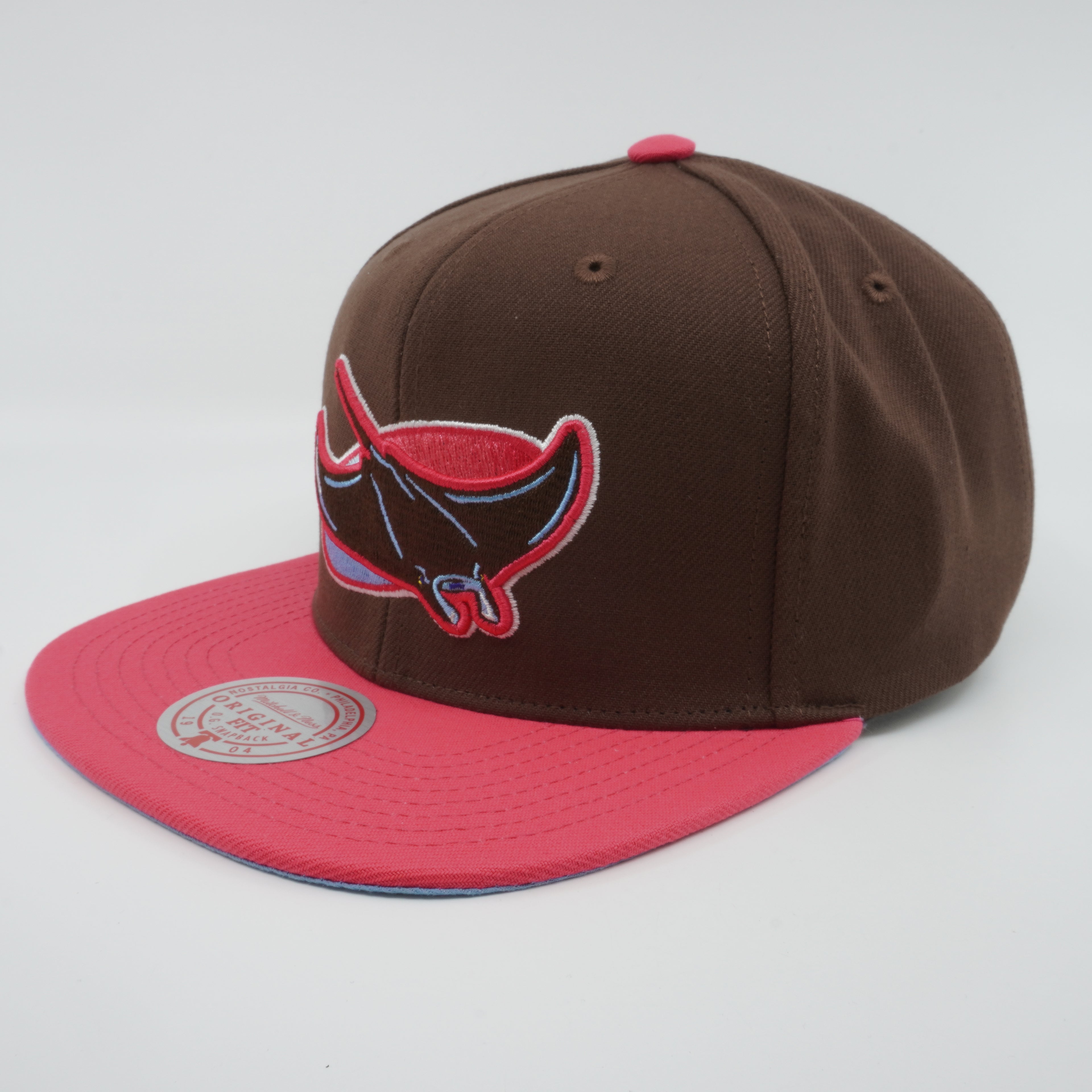 MENS MITCHELL & NESS MLB THE DAMN SNAPBACK COOP RAYS - BROWN