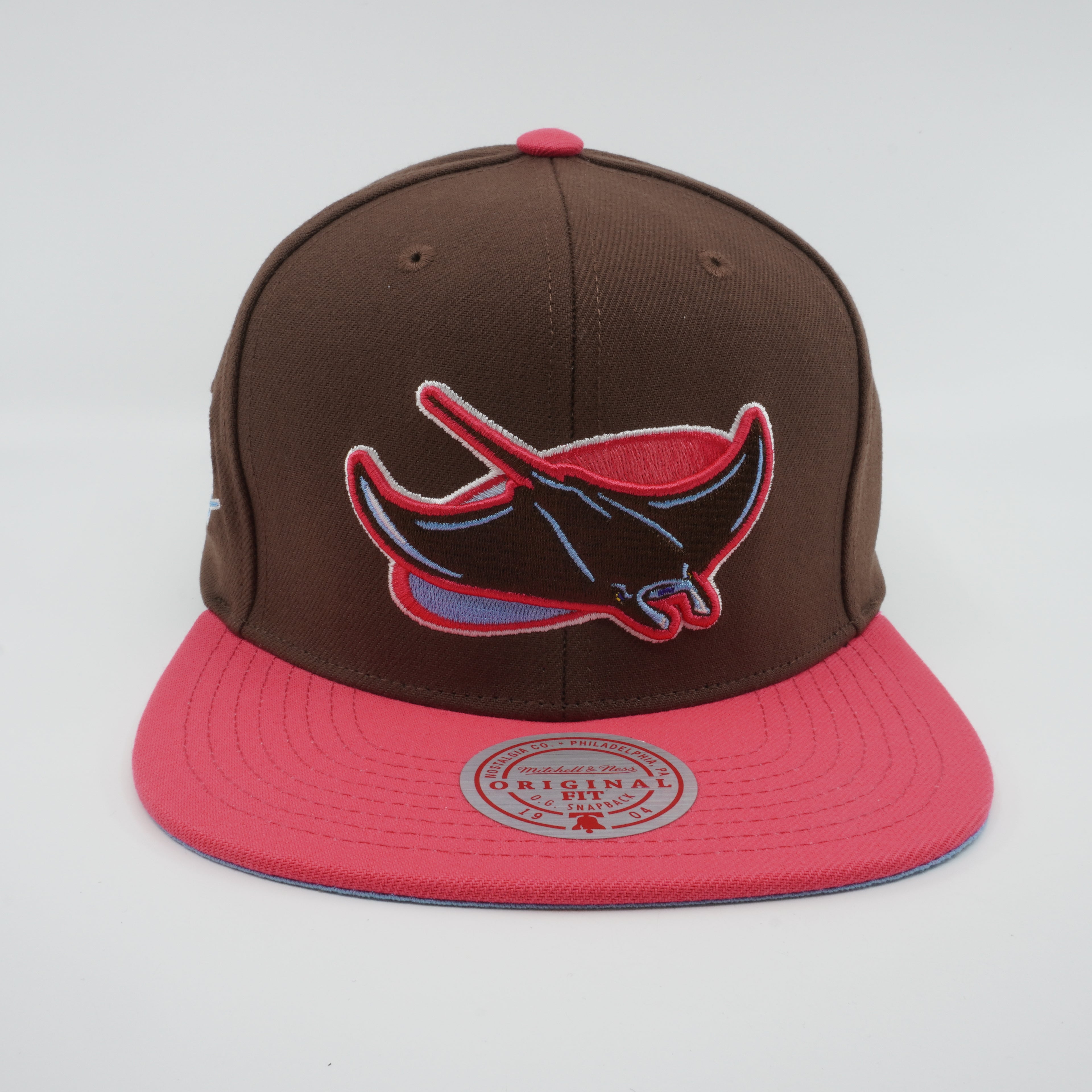 MENS MITCHELL & NESS MLB THE DAMN SNAPBACK COOP RAYS - BROWN