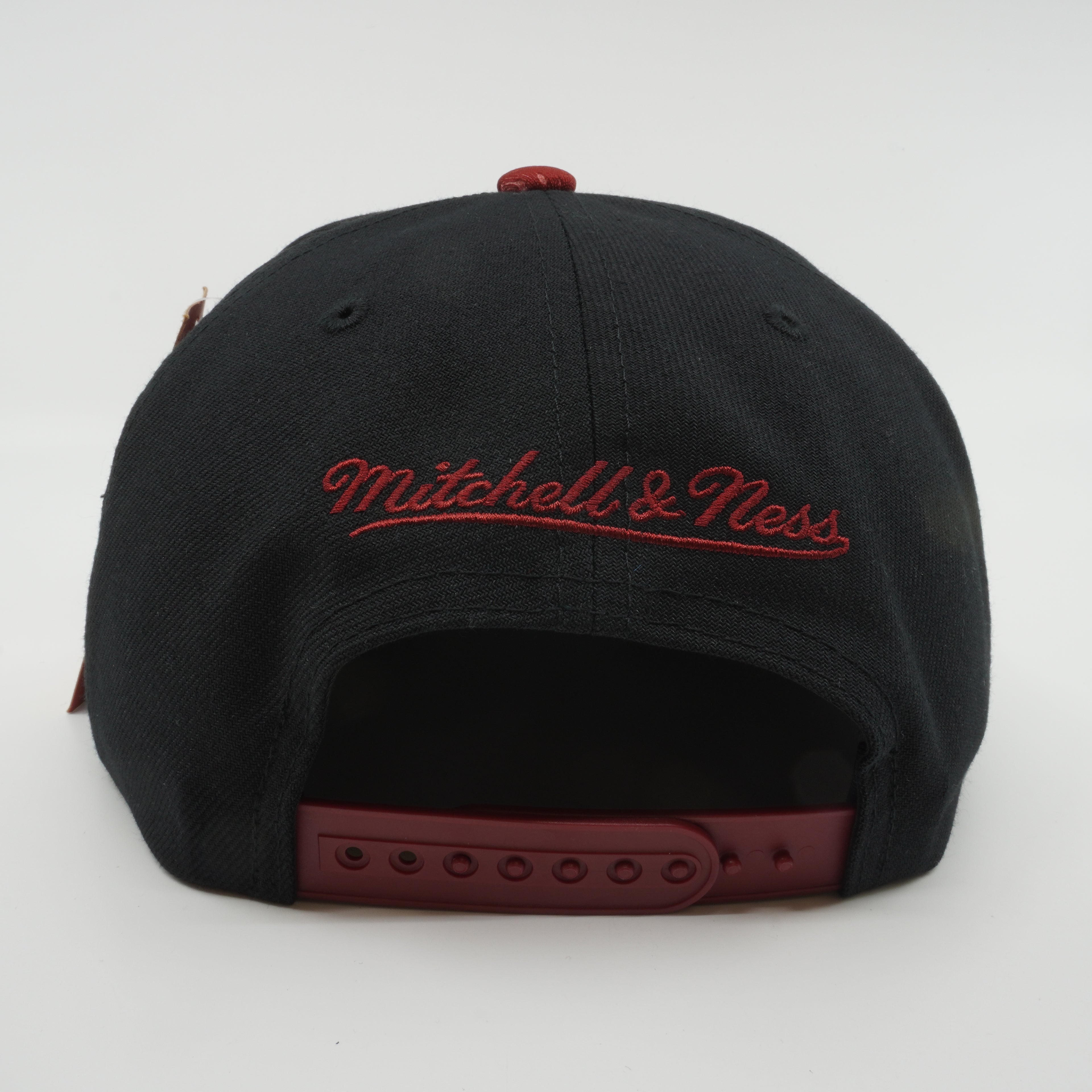 MENS MITCHELL & NESS NBA SNAPSHOT SNAPBACK HEAT - BLACK-RED