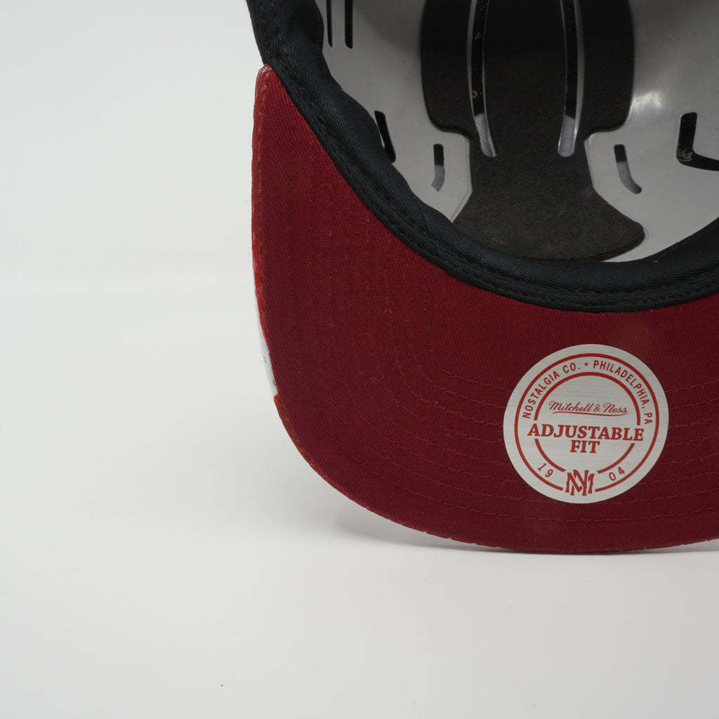 MENS MITCHELL & NESS NBA SNAPSHOT SNAPBACK HEAT - BLACK-RED