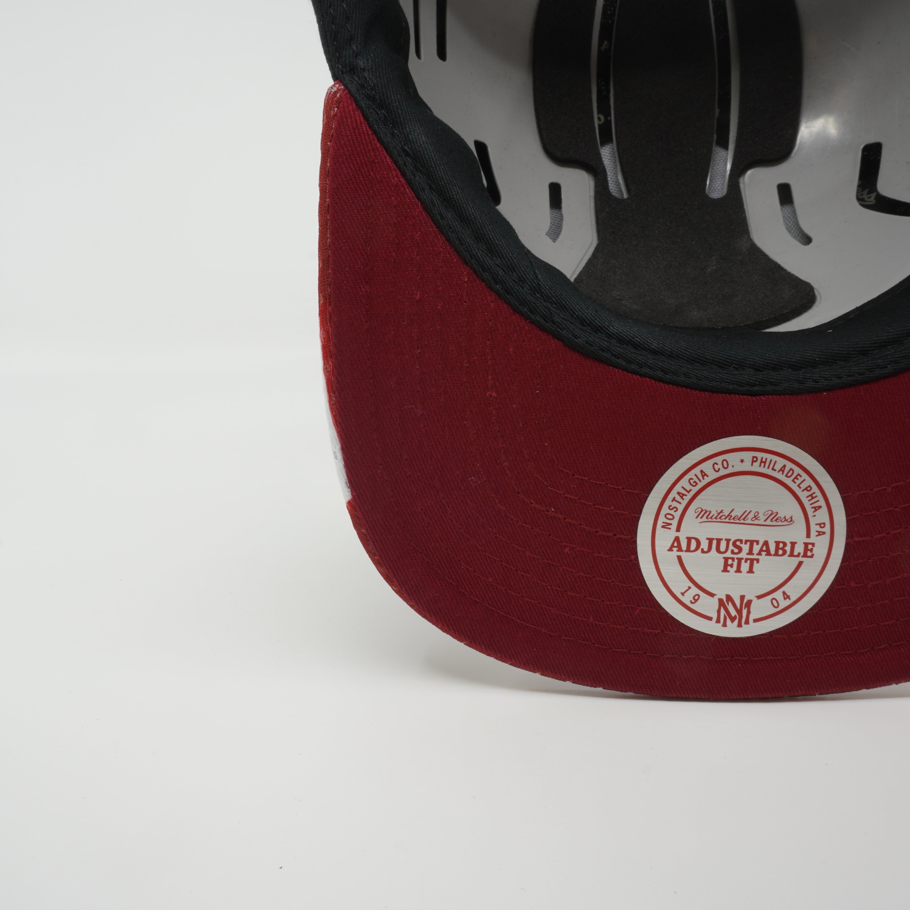 MENS MITCHELL & NESS NBA SNAPSHOT SNAPBACK HEAT - BLACK-RED