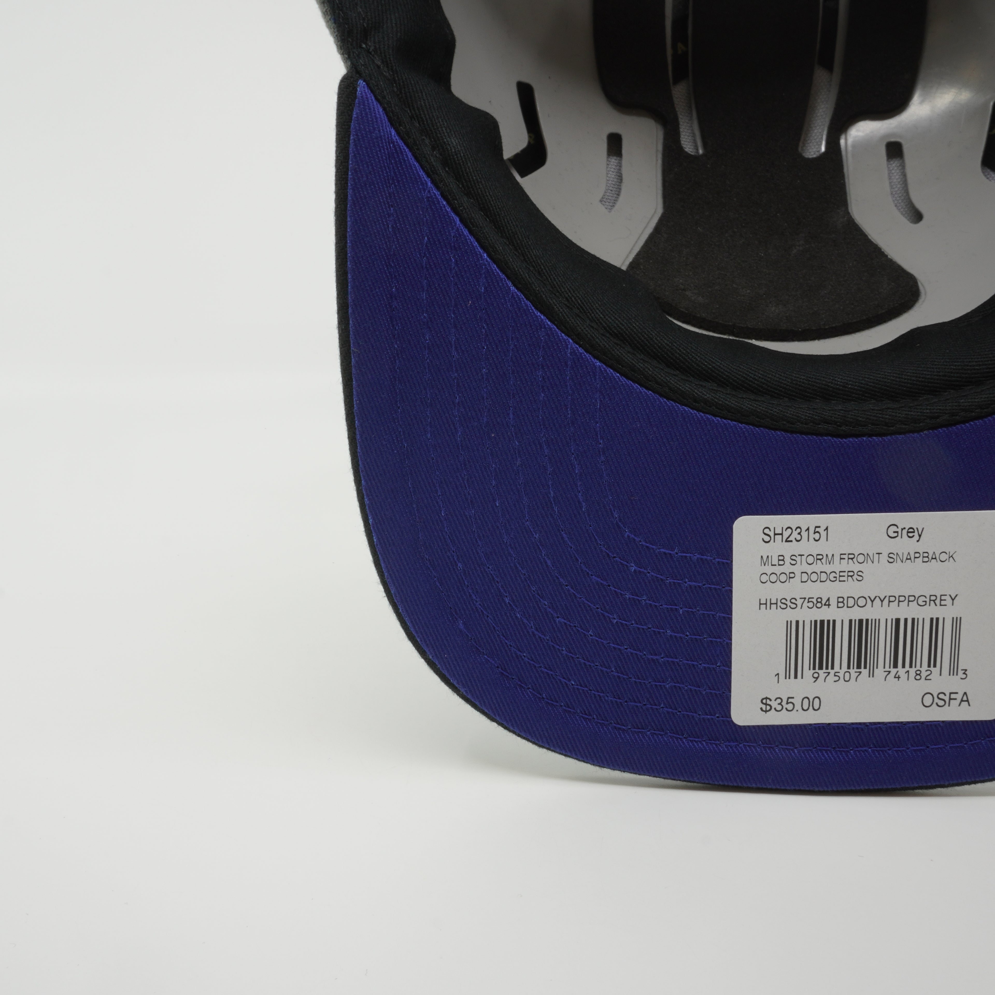 MENS MITCHELL & NESS MLB STORM FRONT SNAPBACK COOP DODGERS - GREY