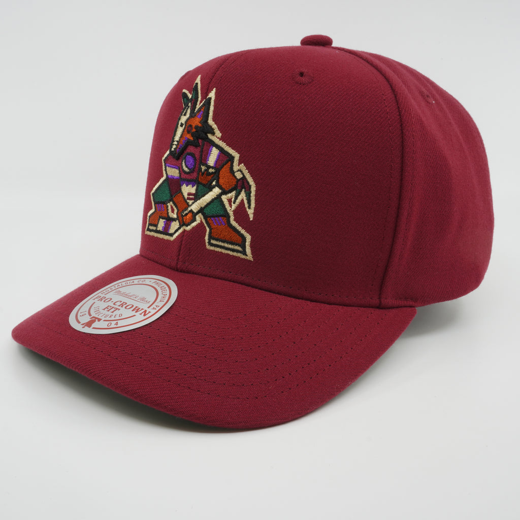 MENS MITCHELL & NESS NHL TEAM GROUND 2.0 PRO SNAPBACK COYOTES - MAROON