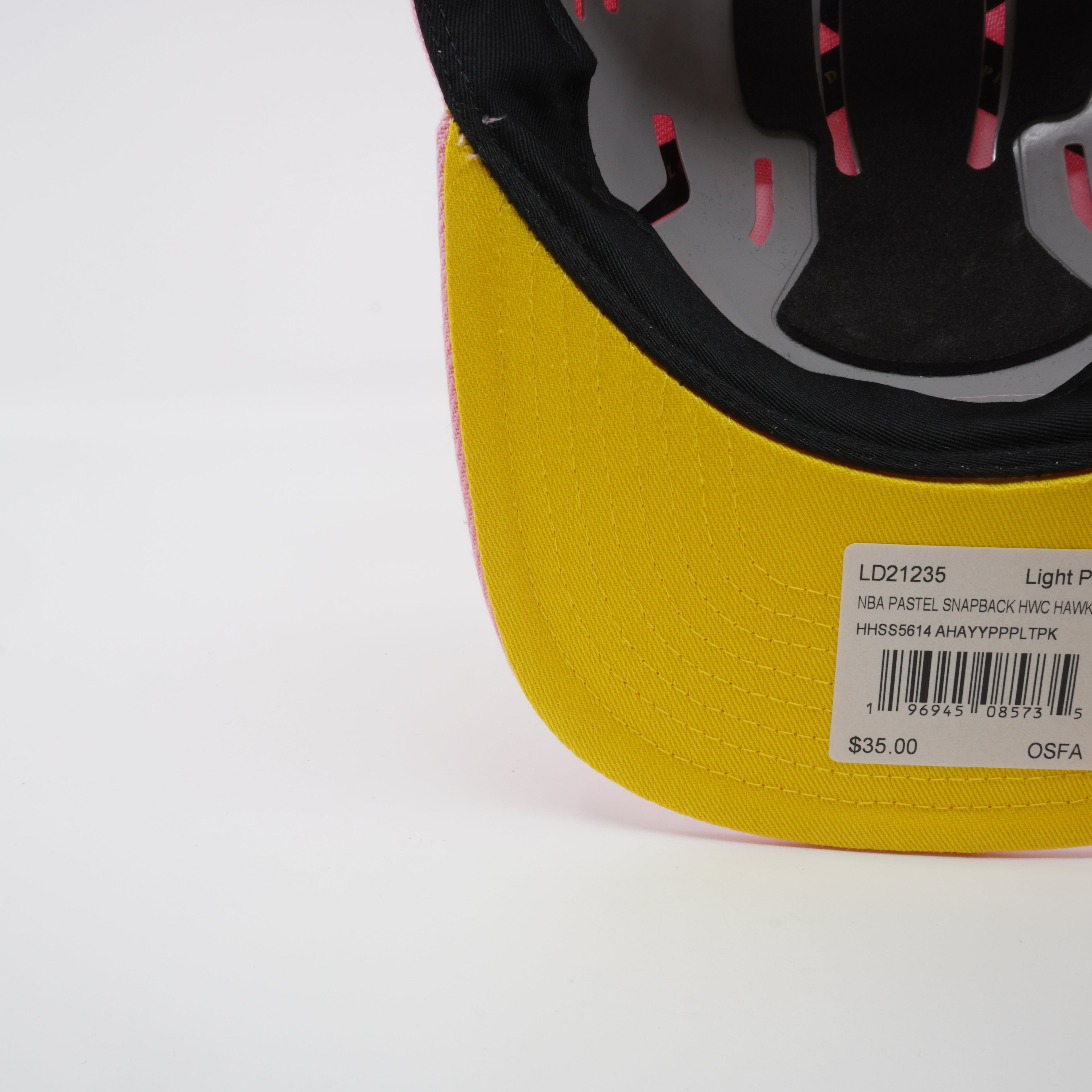 MENS MITCHELL & NESS NBA PASTEL SNAPBACK HWC HAWKS - LIGHT PINK