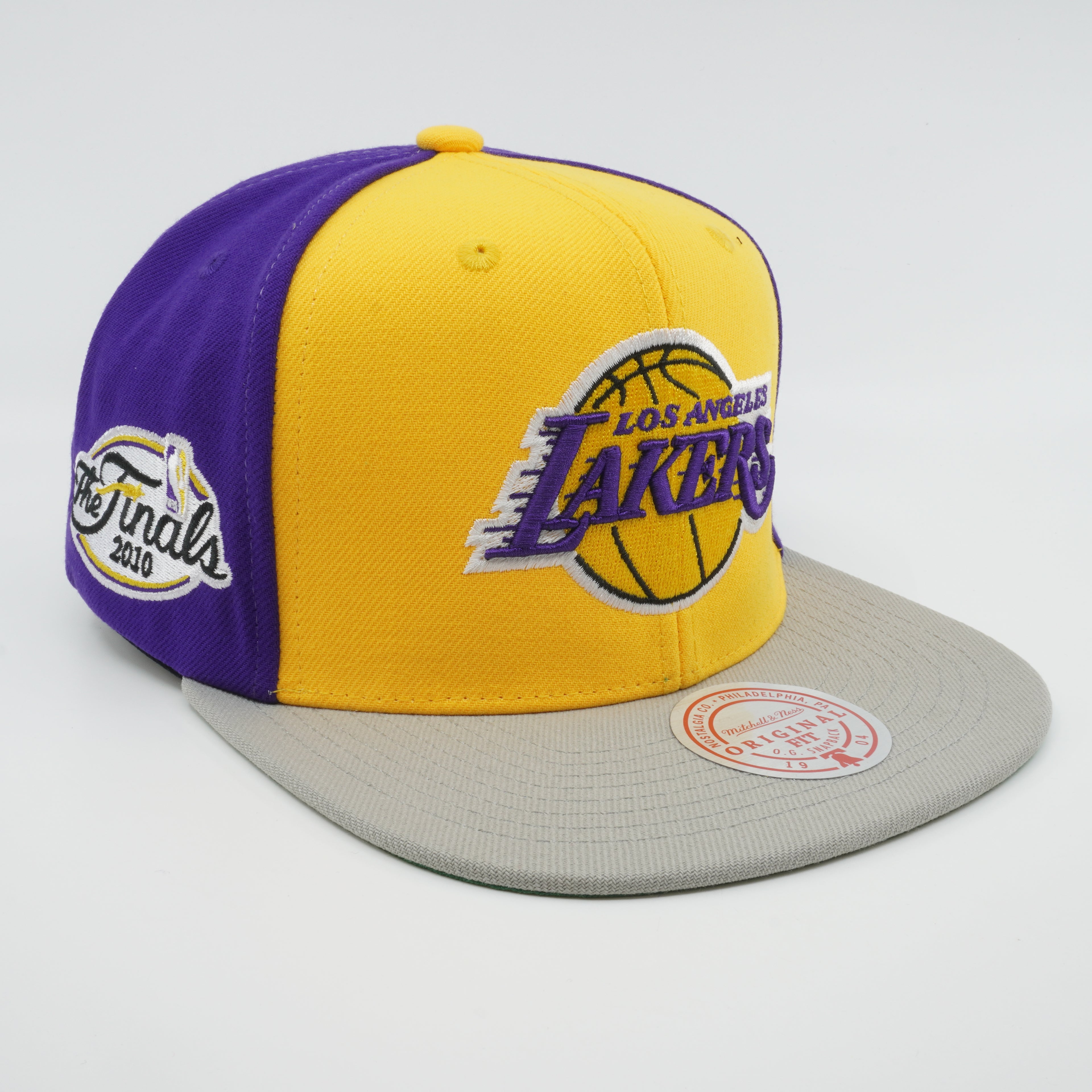 MENS MITCHELL & NESS NBA BLOCK OUT SNAPBACK LAKERS - PURPLE