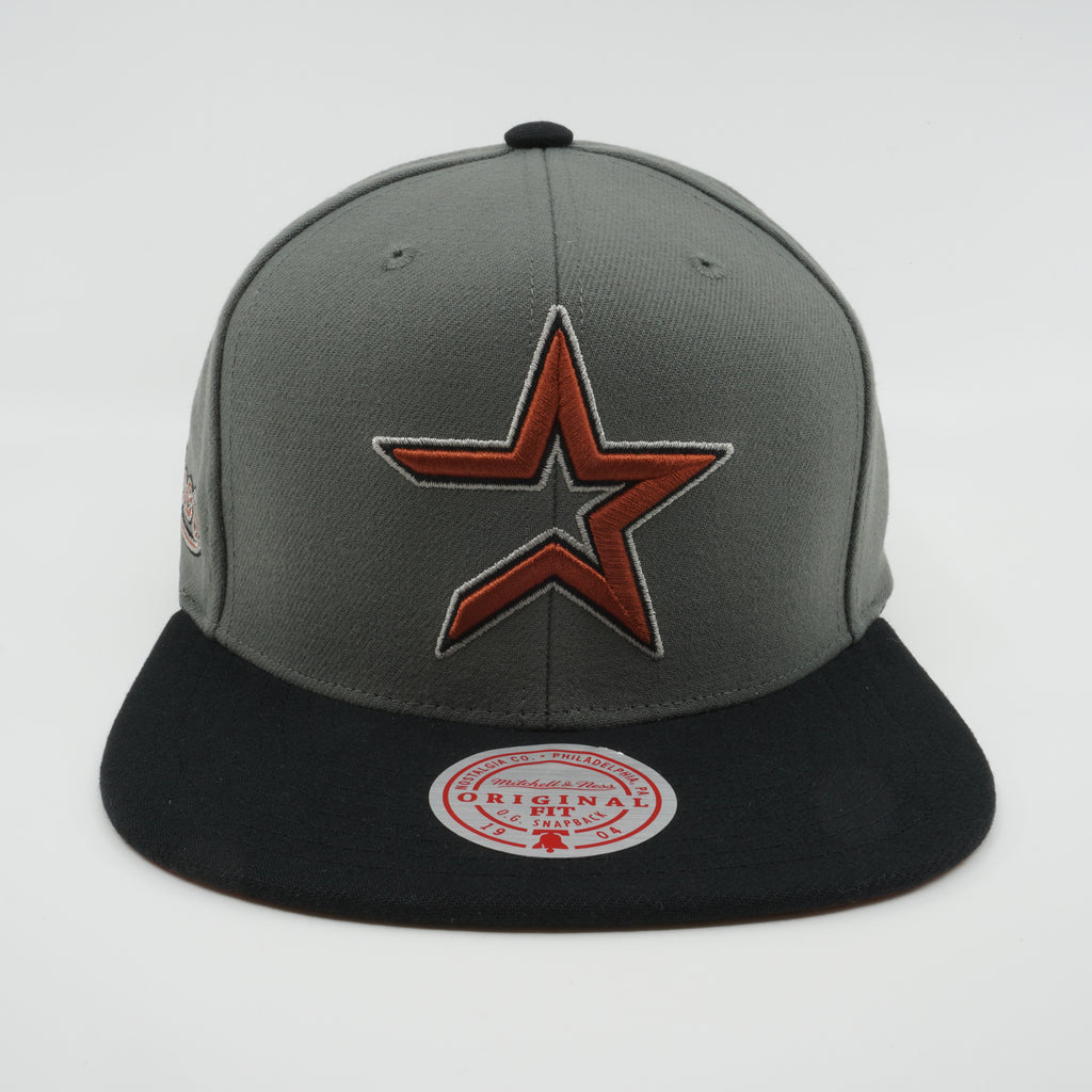 MENS MITCHELL & NESS MLB STORM FRONT SNAPBACK COOP ASTROS - GREY
