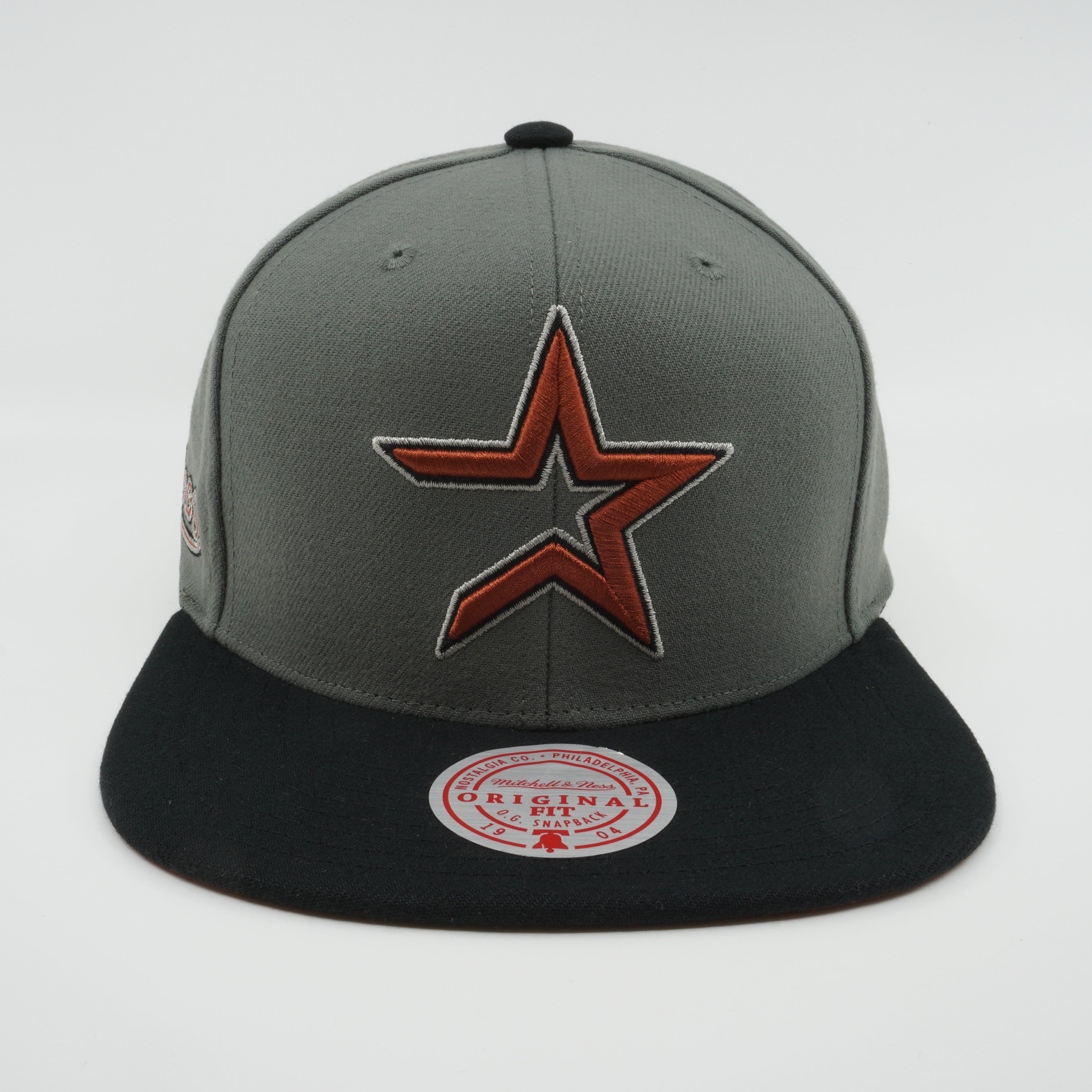 MENS MITCHELL & NESS MLB STORM FRONT SNAPBACK COOP ASTROS - GREY