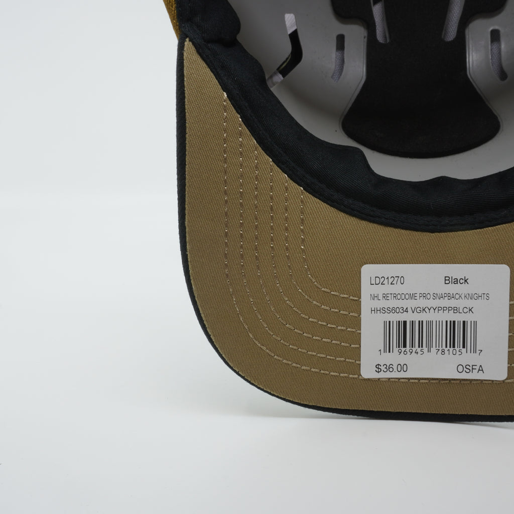MENS MITCHELL & NESS NHL RETRODOME PRO SNAPBACK KNIGHTS - BLACK