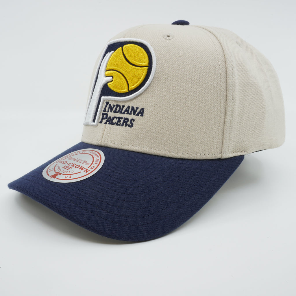 MENS MITCHELL & NESS NBA GAME ON PRO SNAPBACK HWC PACERS - OFF WHITE