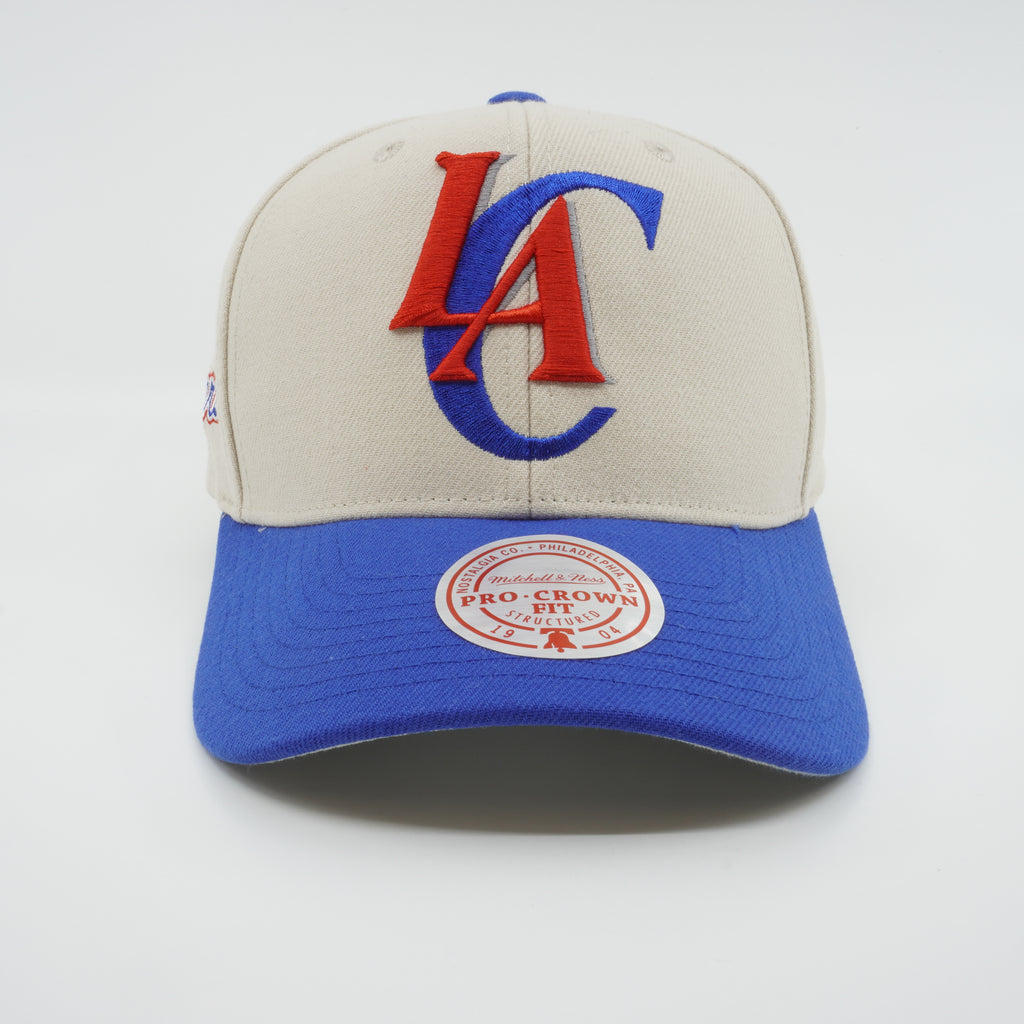 MENS MITCHELL & NESS NBA GAME ON PRO SNAPBACK HWC CLIPPERS - OFF WHITE