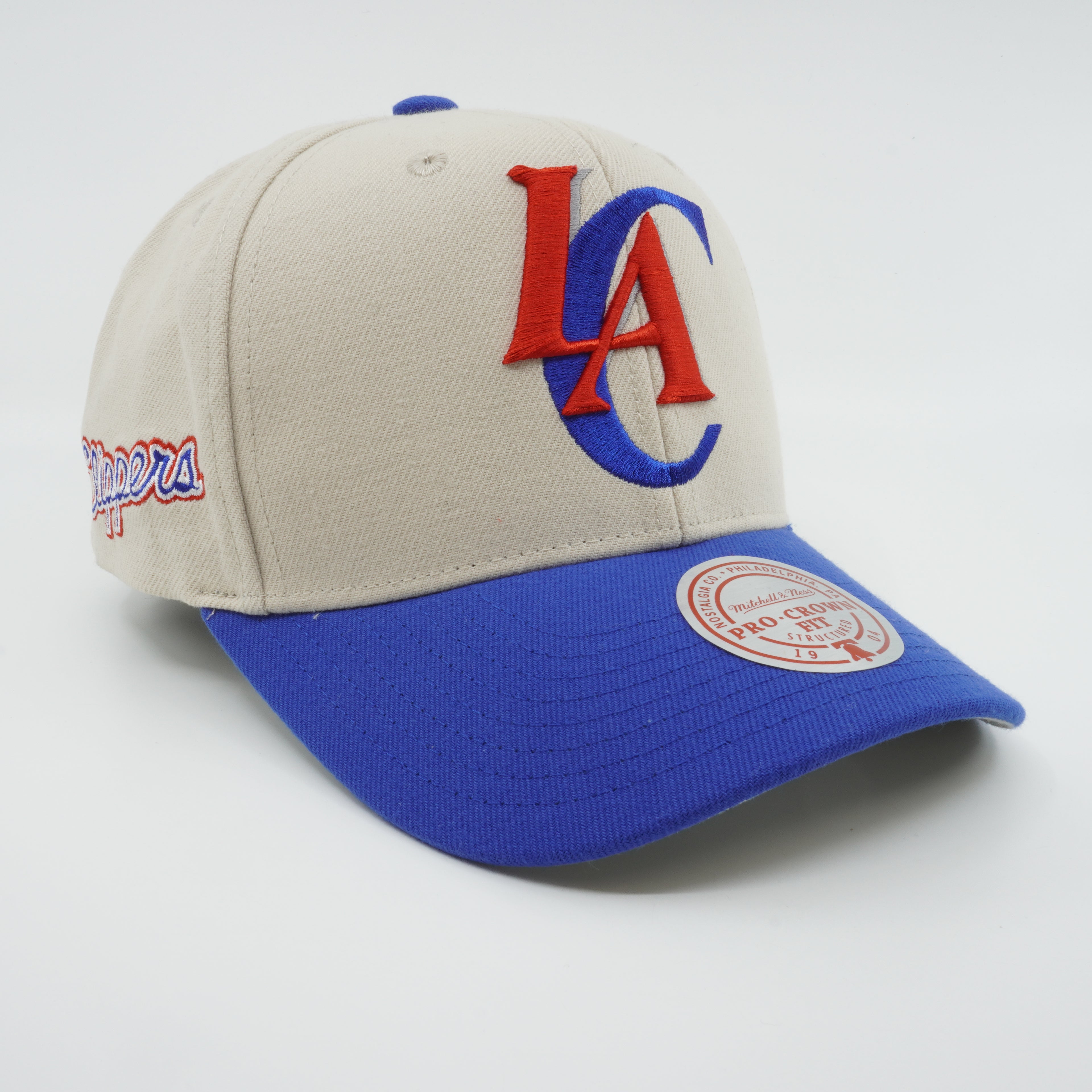 MENS MITCHELL & NESS NBA GAME ON PRO SNAPBACK HWC CLIPPERS - OFF WHITE