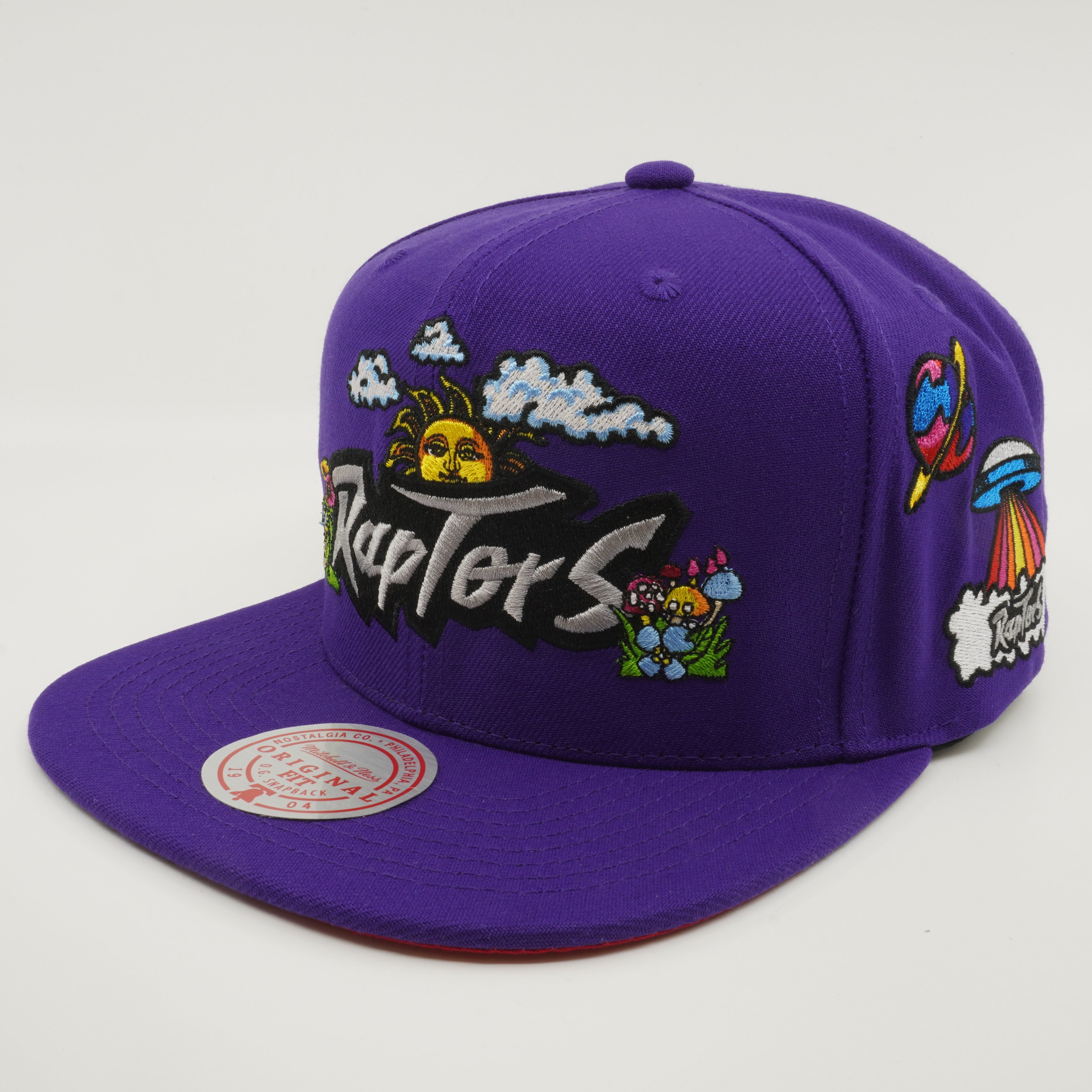 MENS MITCHELL & NESS NBA PSYCHEDELIC SNAPBACK HWC RAPTORS - PURPLE
