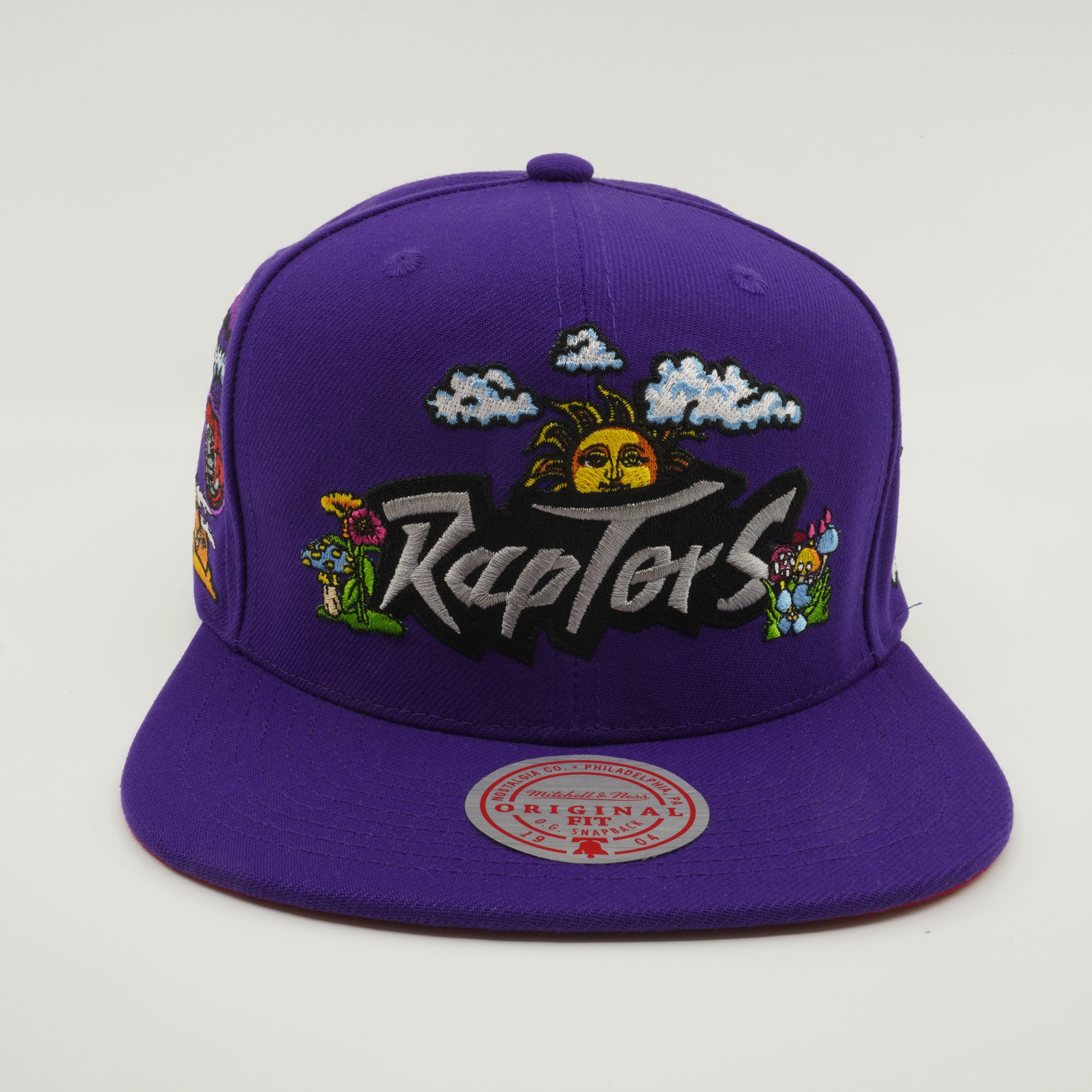 MENS MITCHELL & NESS NBA PSYCHEDELIC SNAPBACK HWC RAPTORS - PURPLE