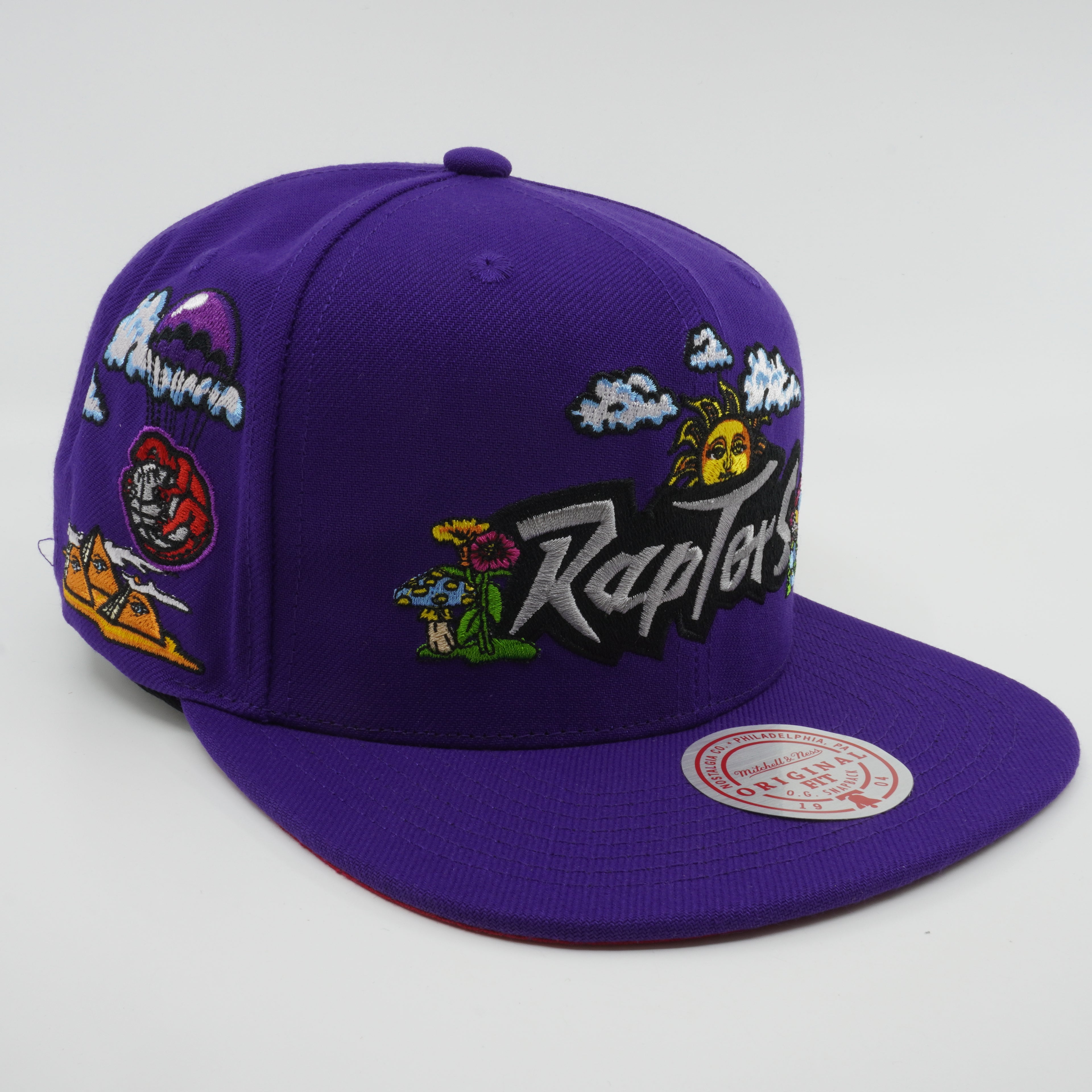 MENS MITCHELL & NESS NBA PSYCHEDELIC SNAPBACK HWC RAPTORS - PURPLE